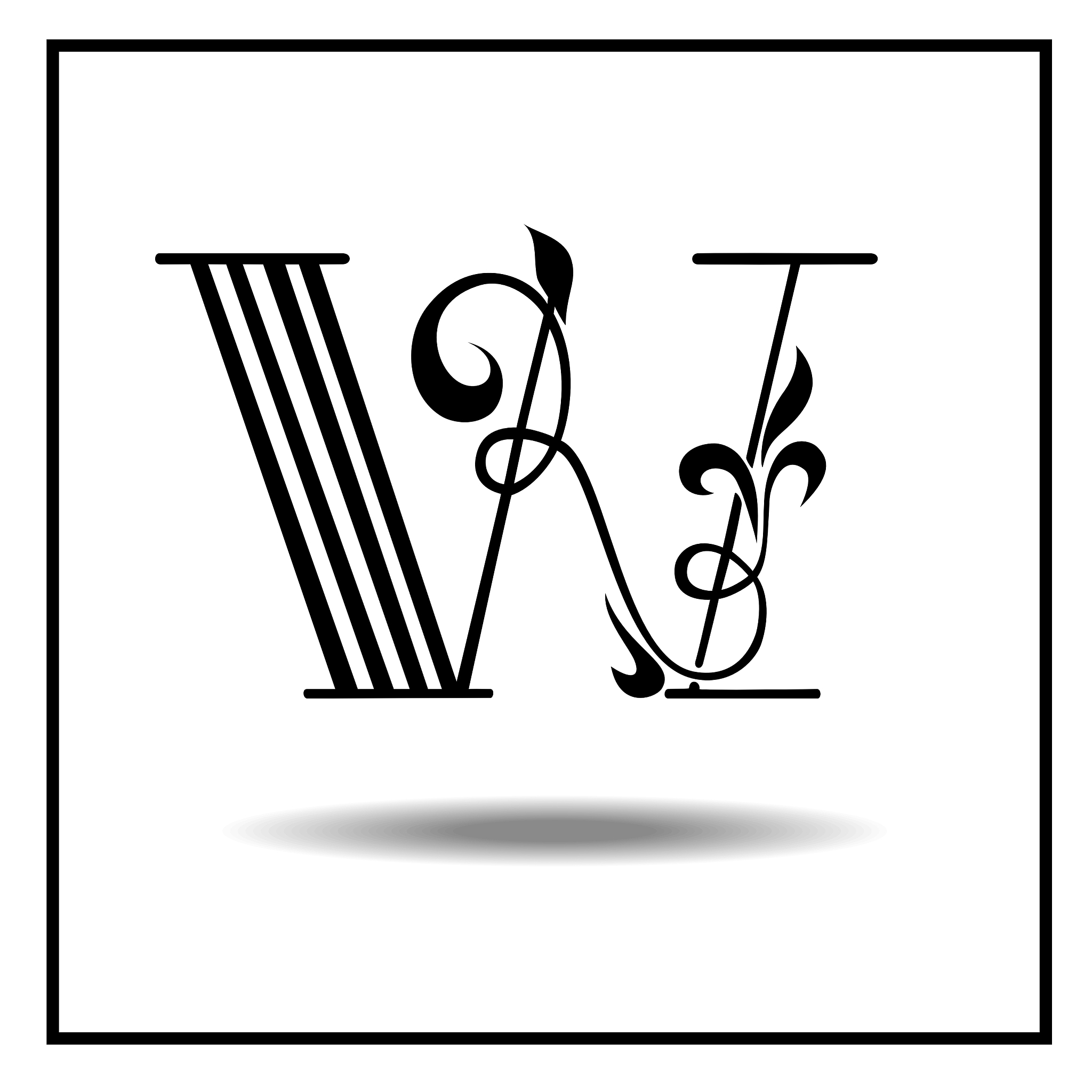 letter w made with leaves