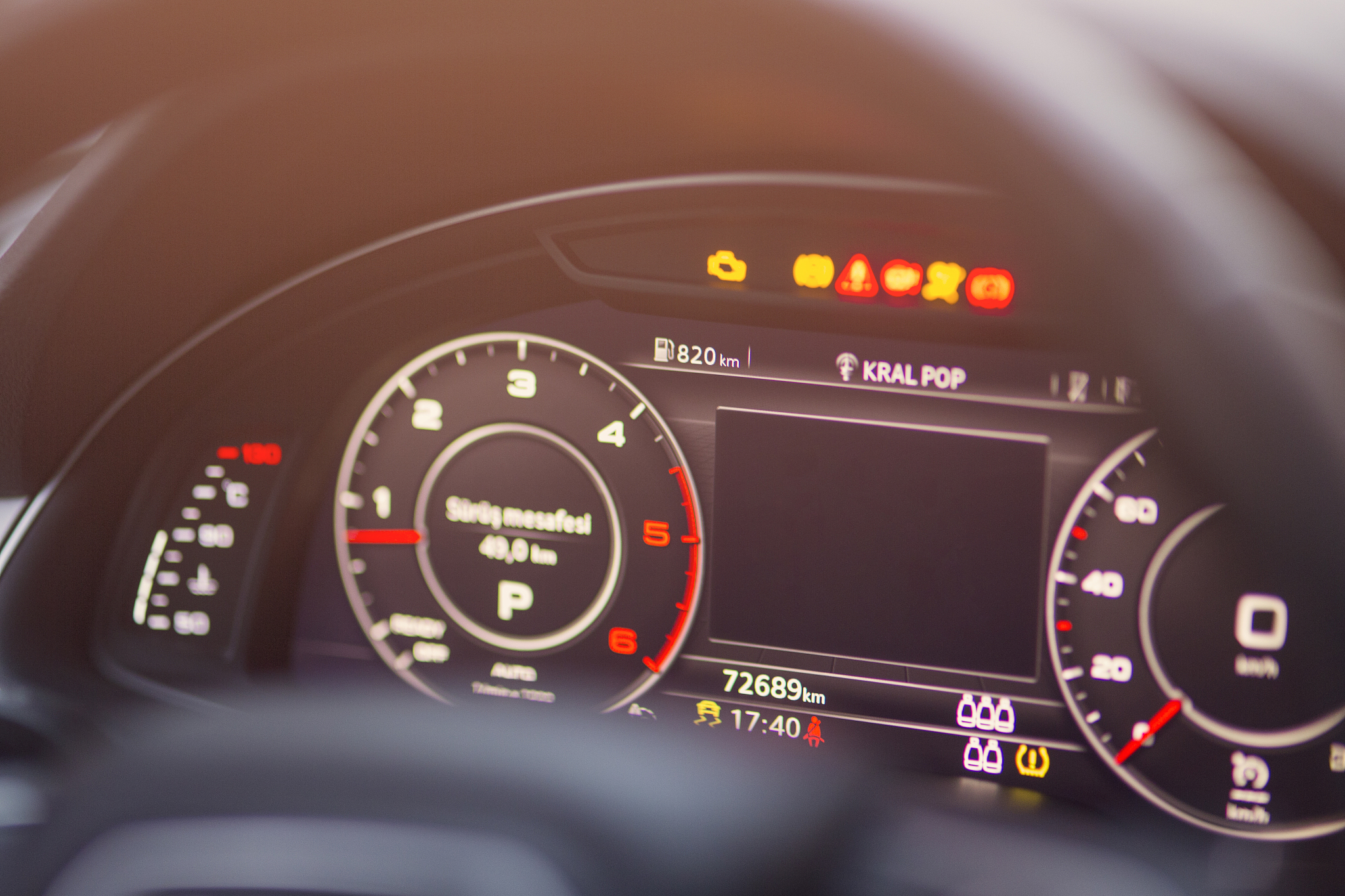 modern car dashboard