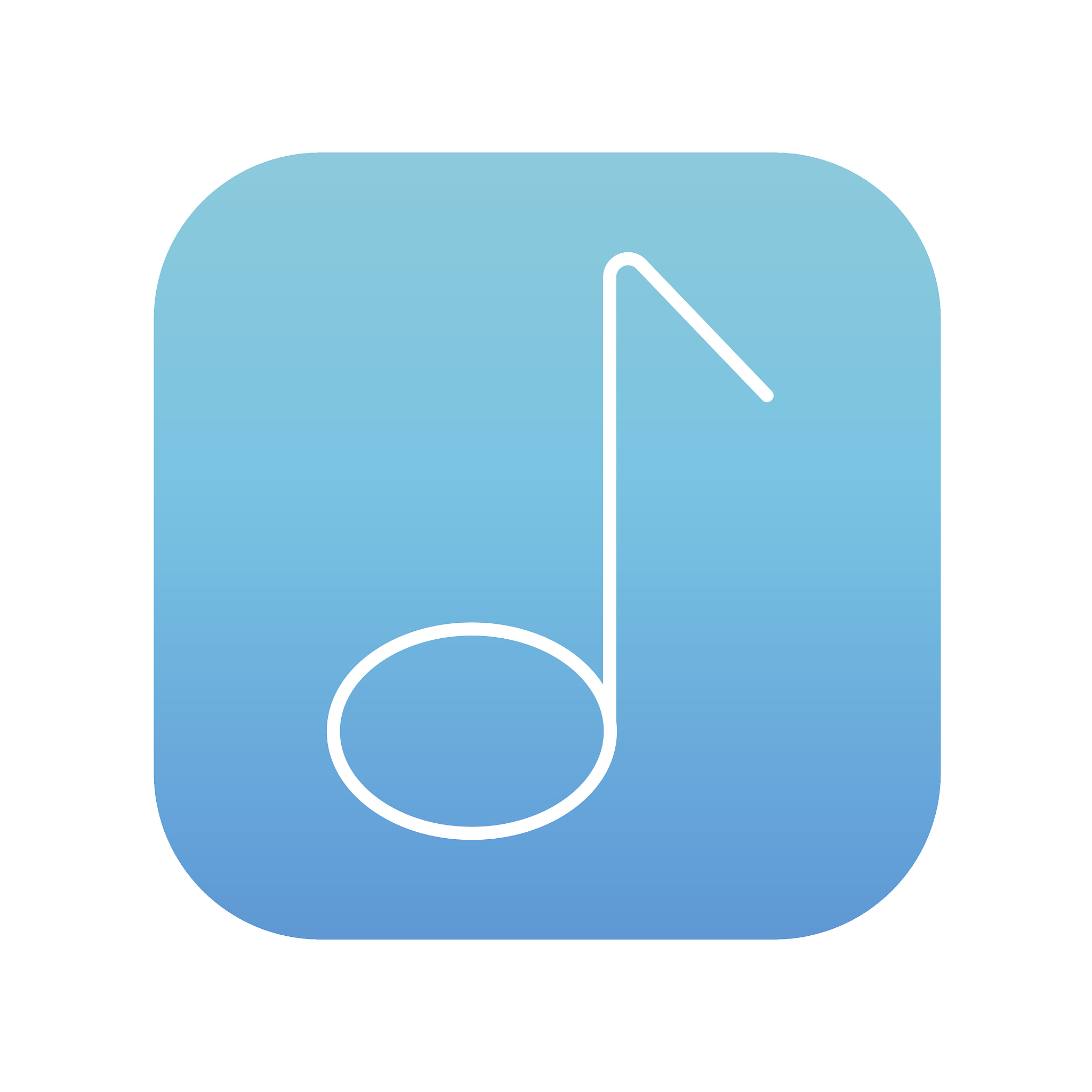 music note line icon