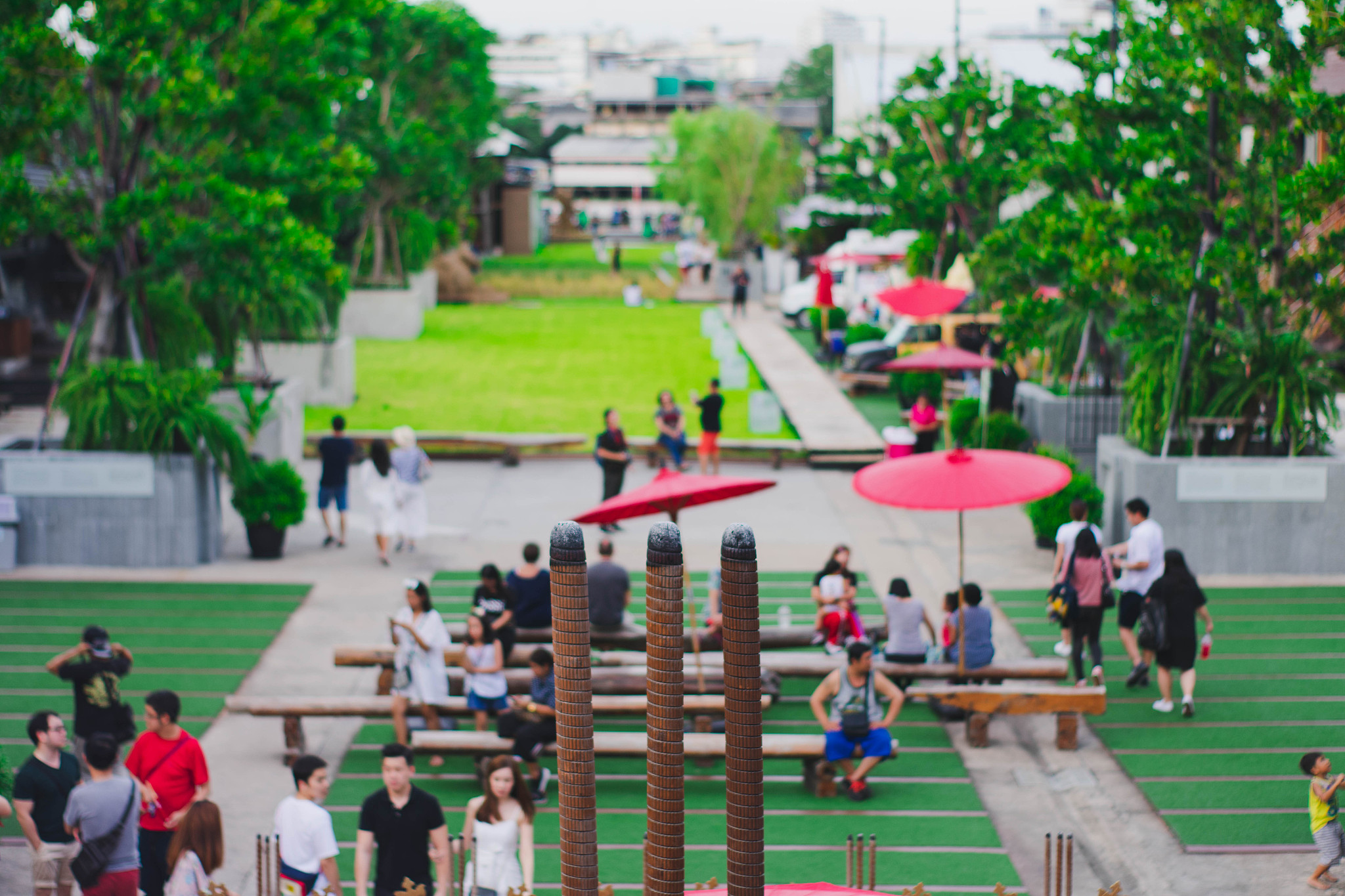 people in park