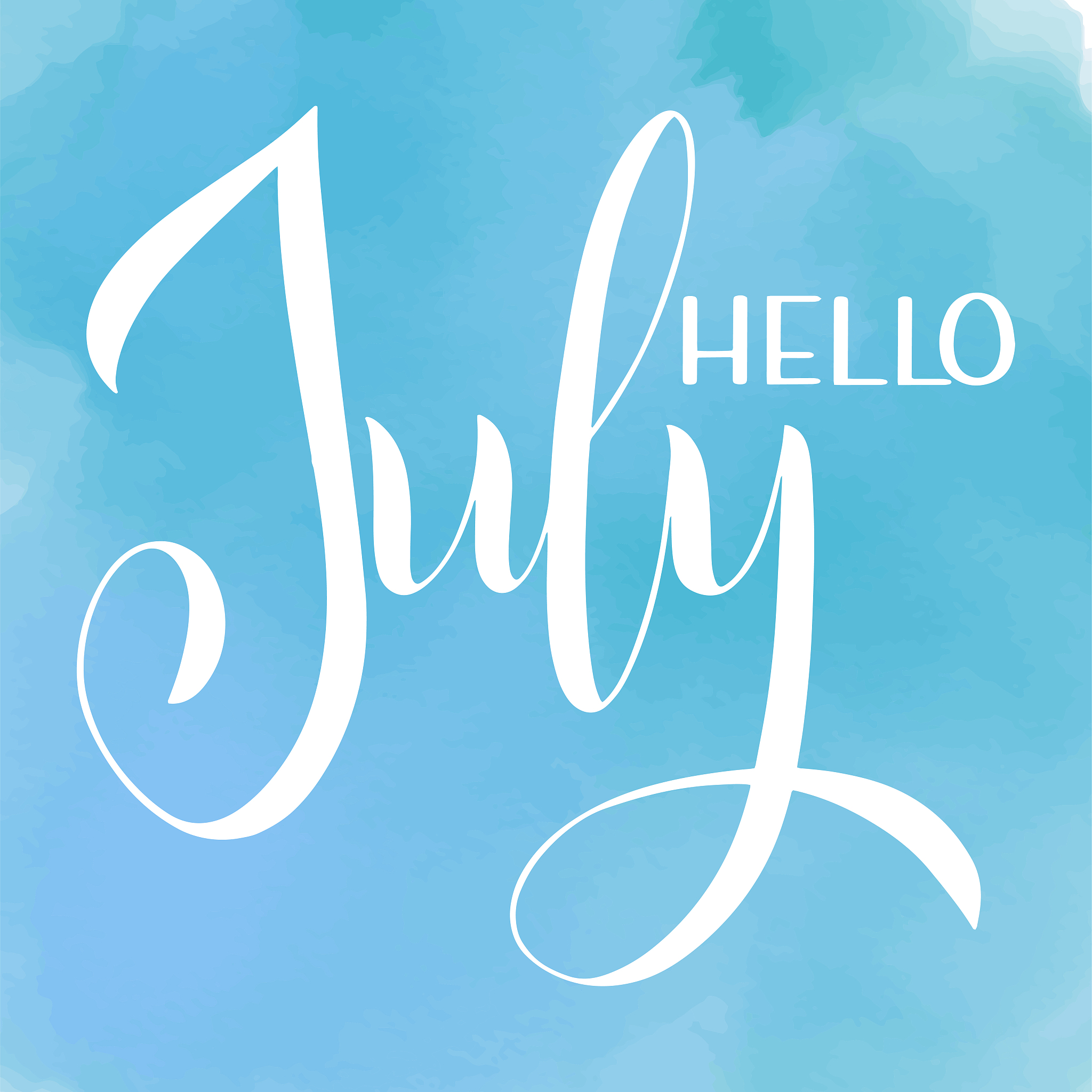 hello july lettering