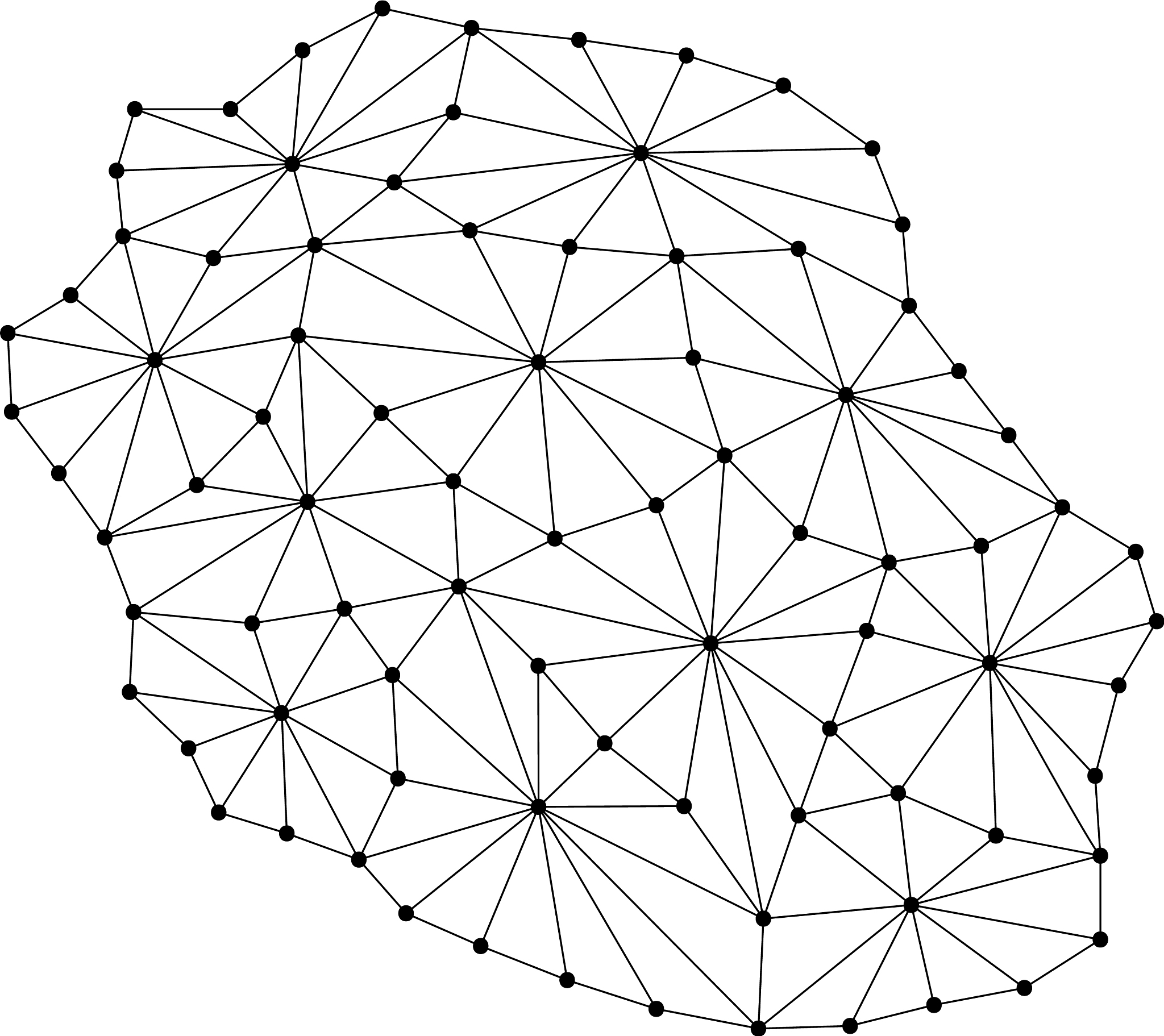 reunion map of polygonal mosaic lines network