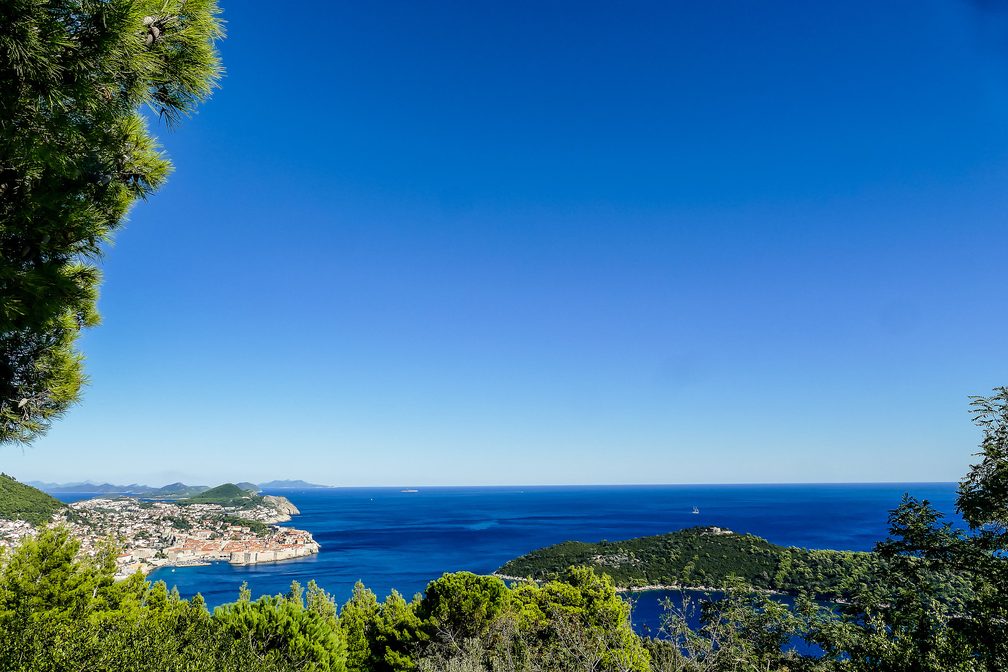 view of town of dubrovnik in croatia, digital photo picture as a