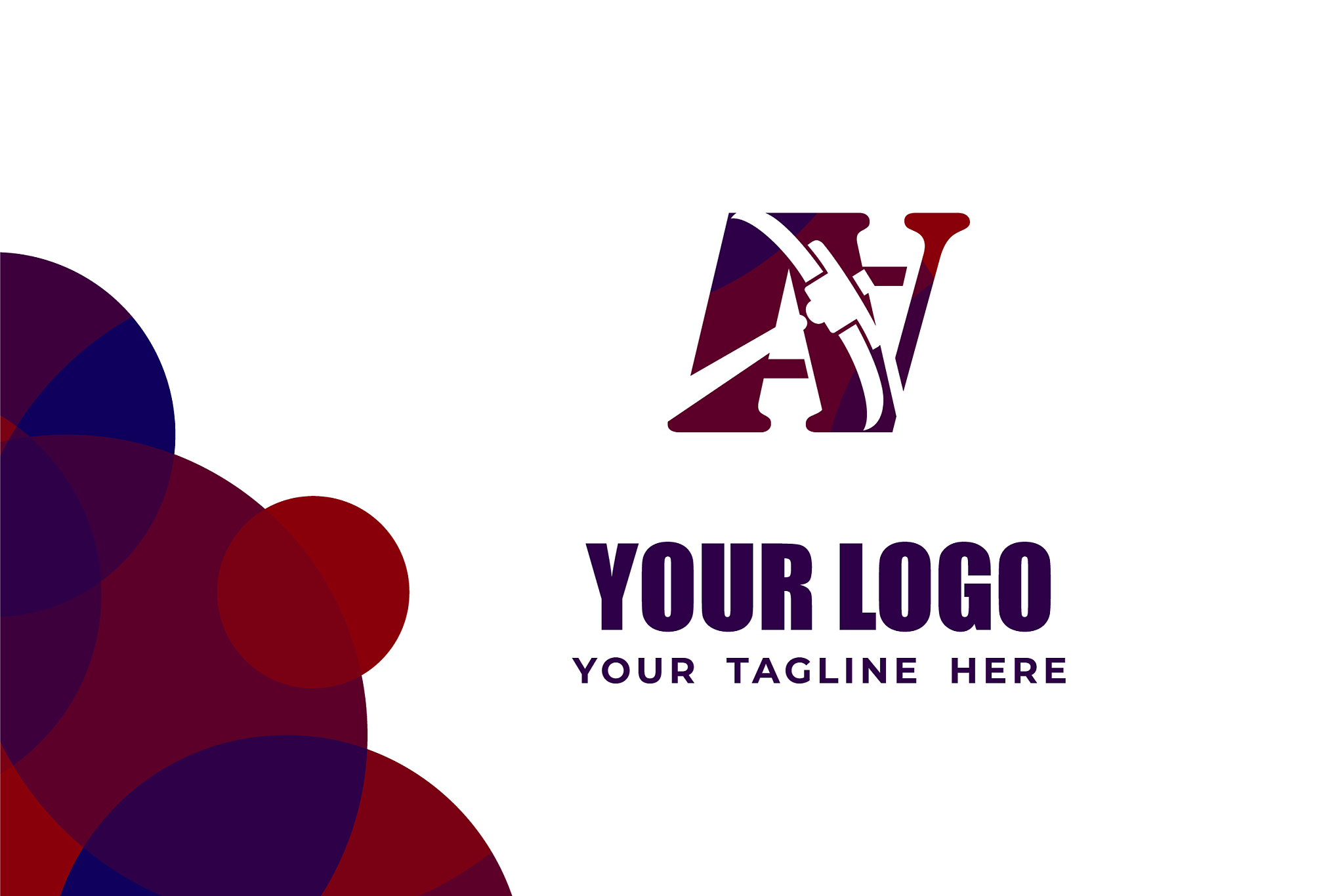 colorful monogram alphabet logo template