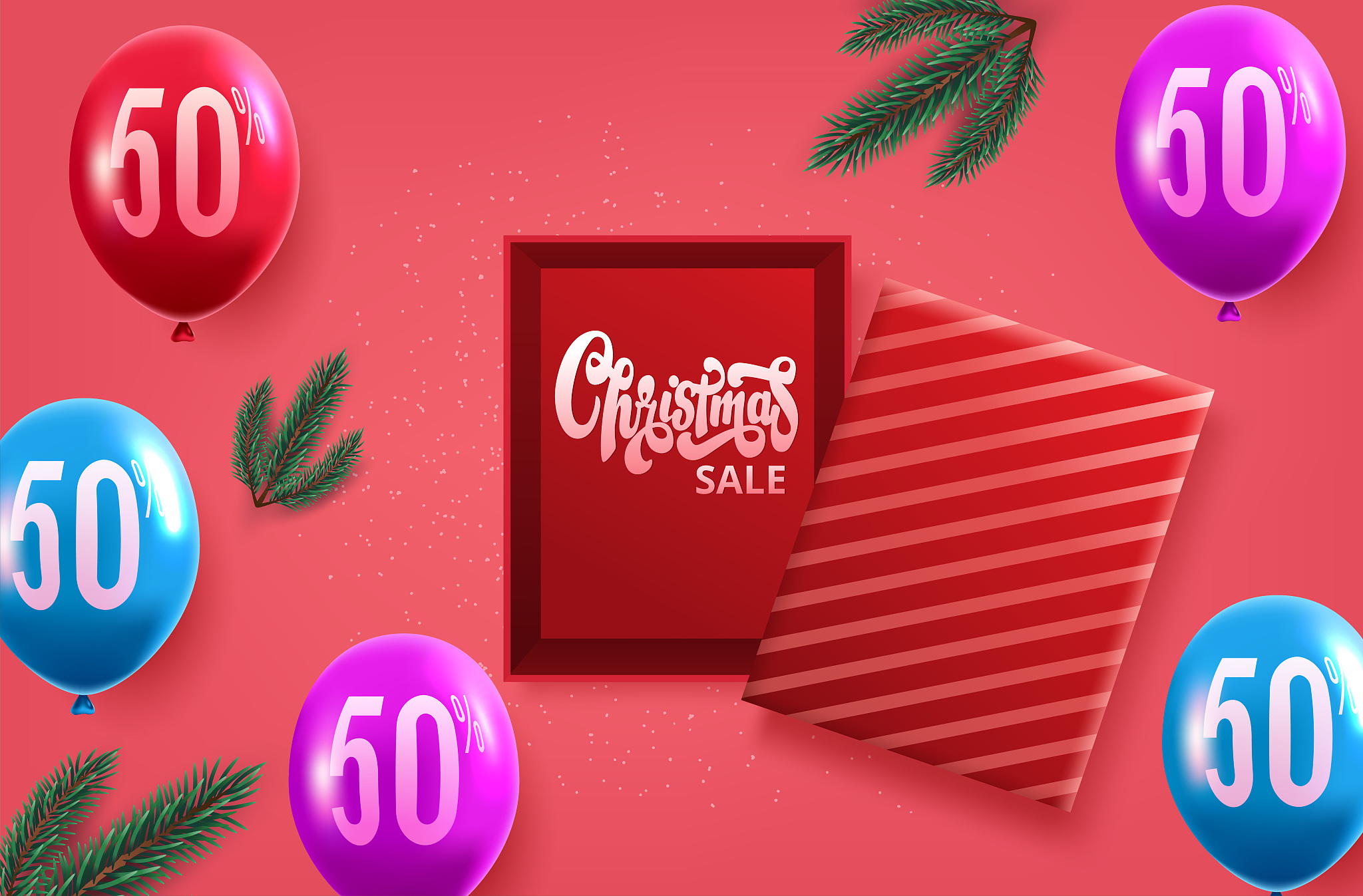 2020 happy new year. sale. christmas sale label. horizontal post