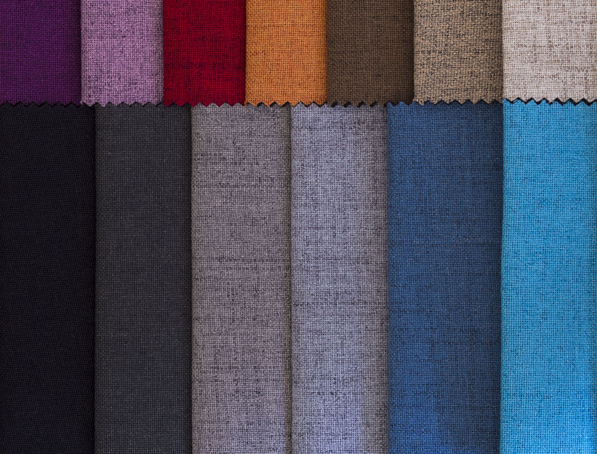 List 5 kinds of woven fabric and 5 kinds of knitted fabric