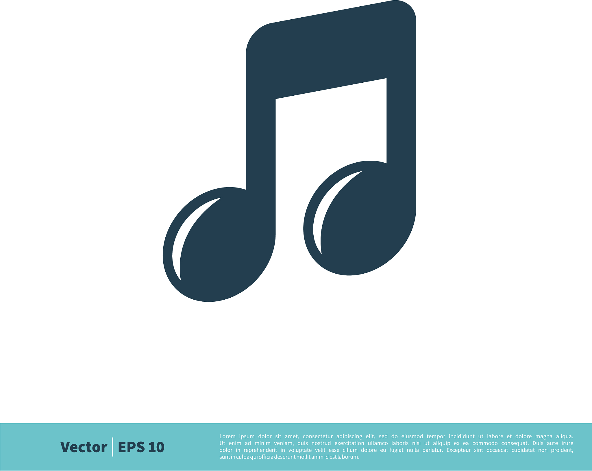 musical melody note icon logo template design eps