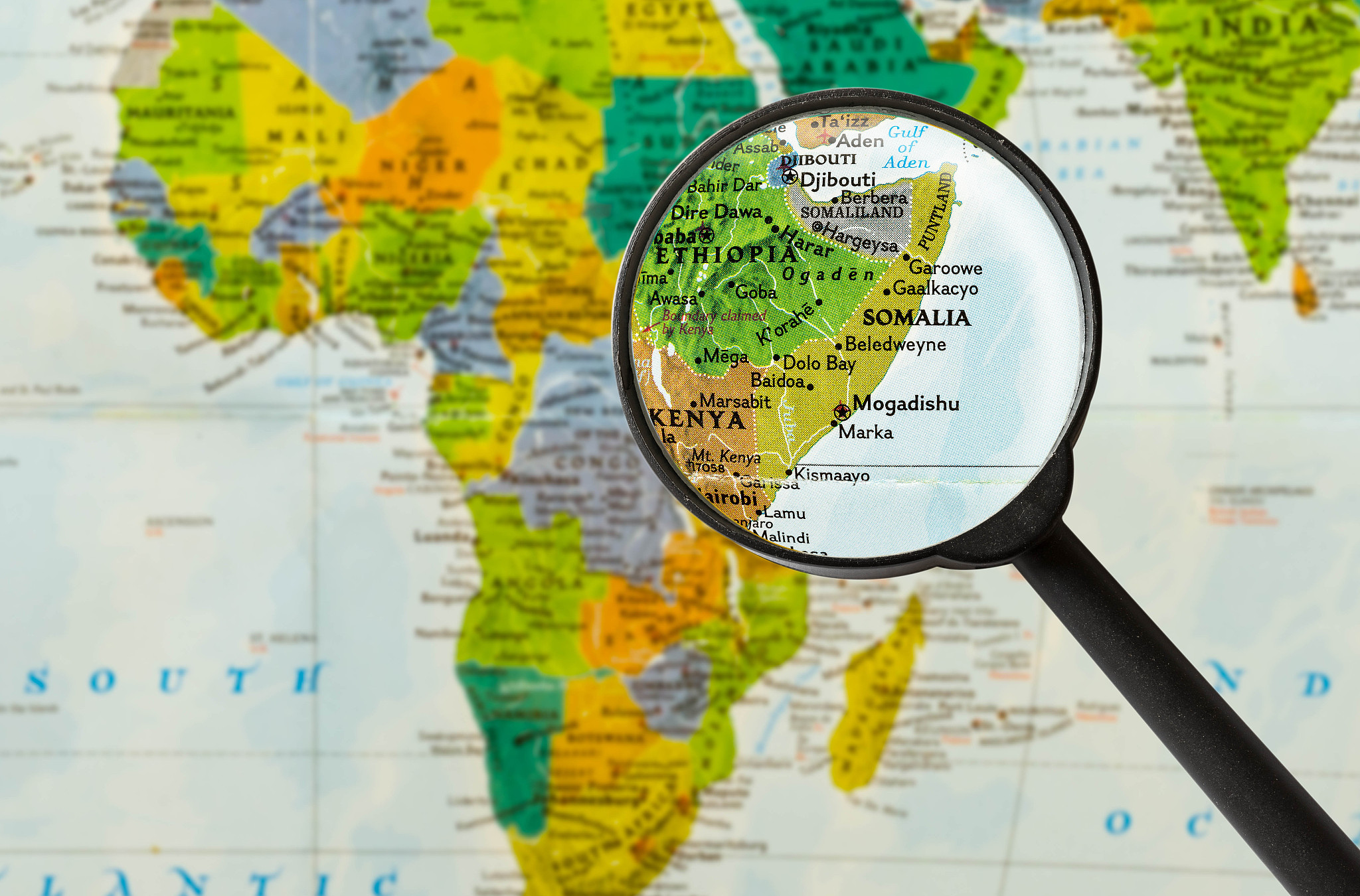 map of federal republic of somalia