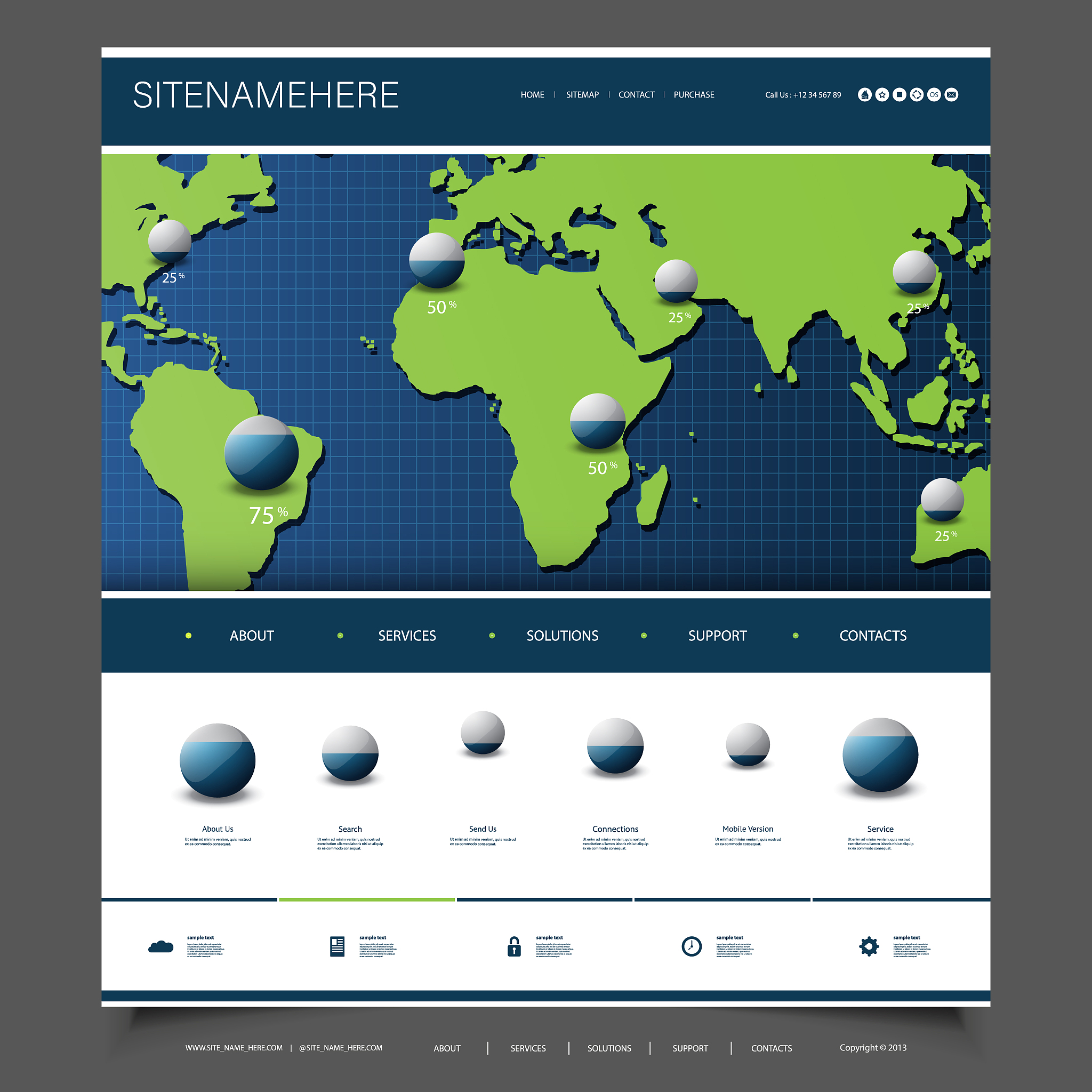 one page website template
