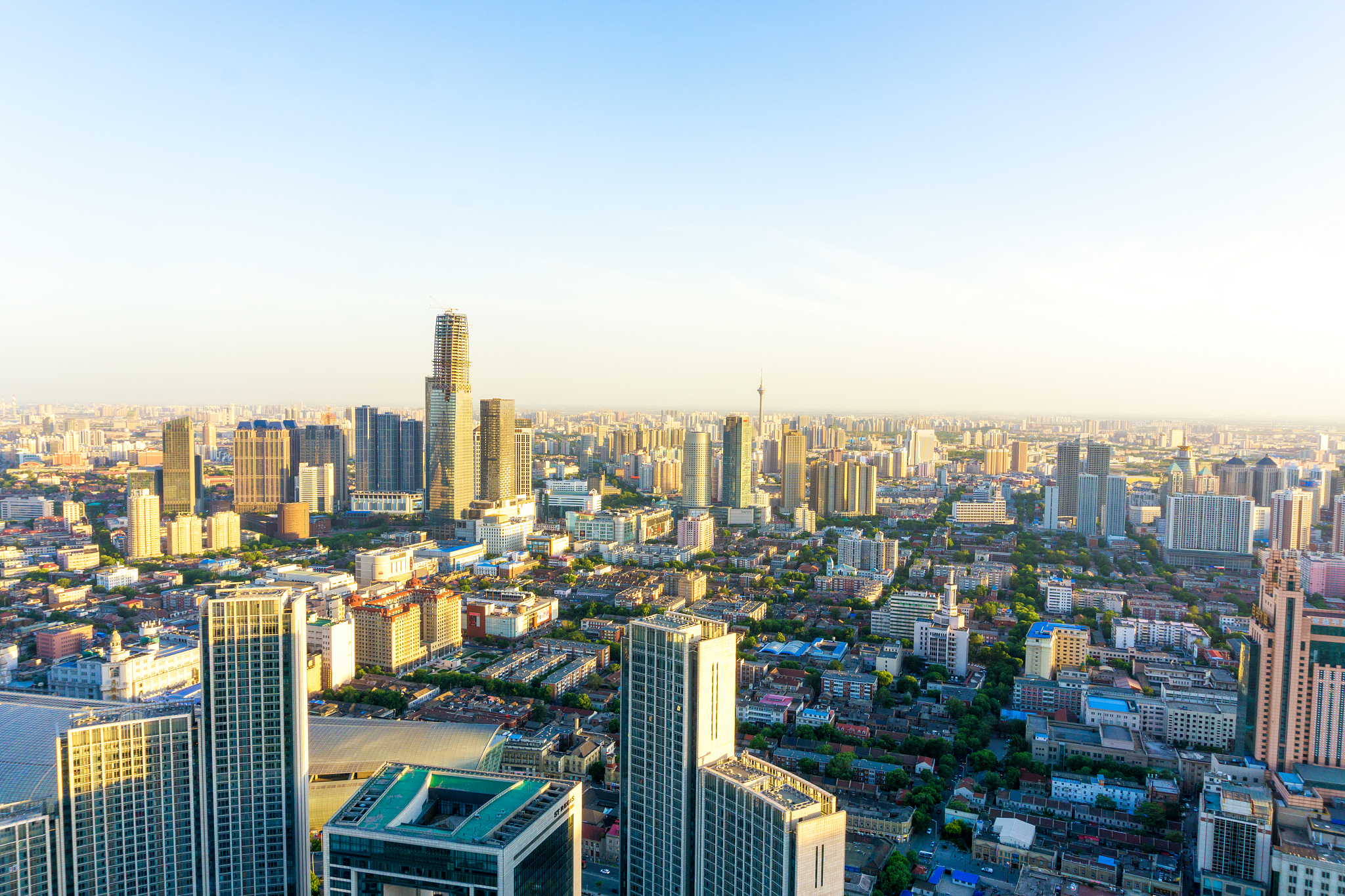 skyline of modern city tianjing