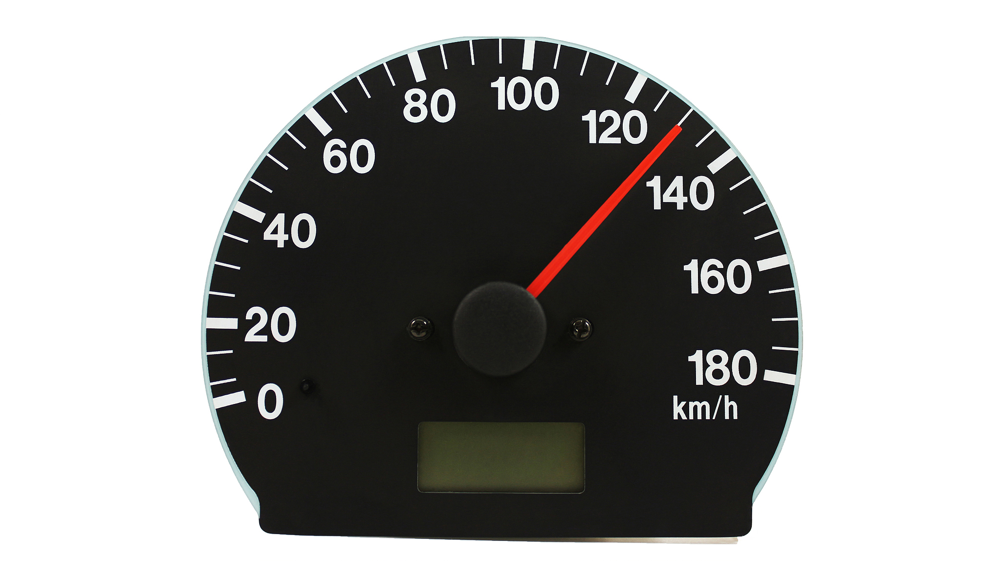 automotive speedometer on a white background
