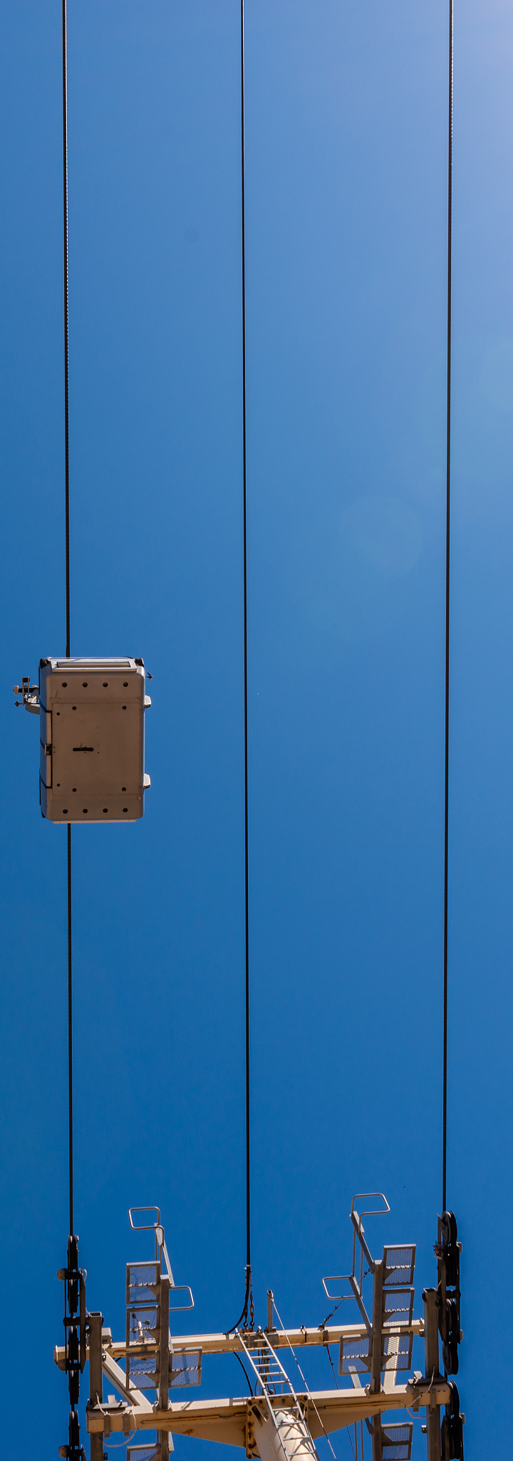 cableway against the sky, transport at height and tourist attrac