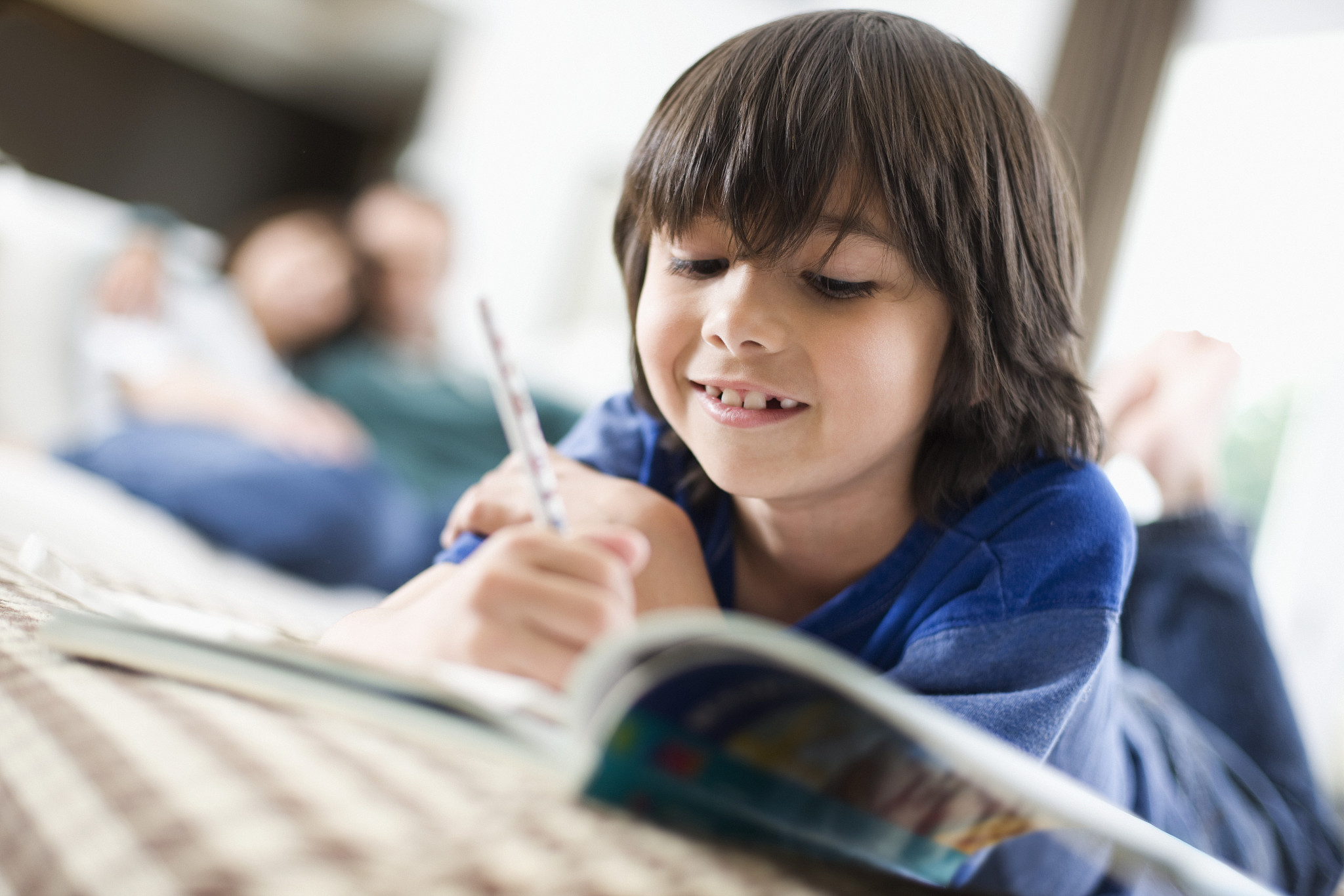 boy doing homework