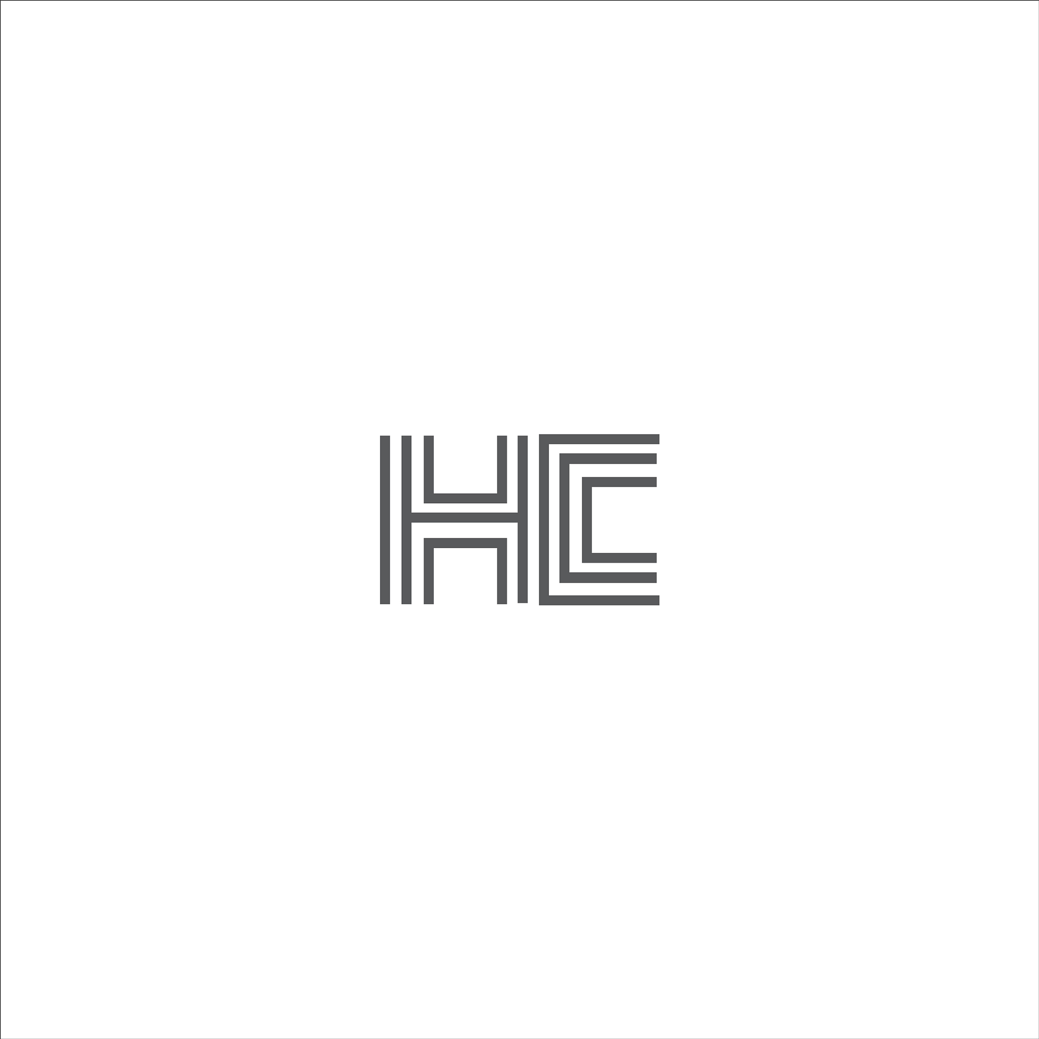 initial letter hc or ch logo design template