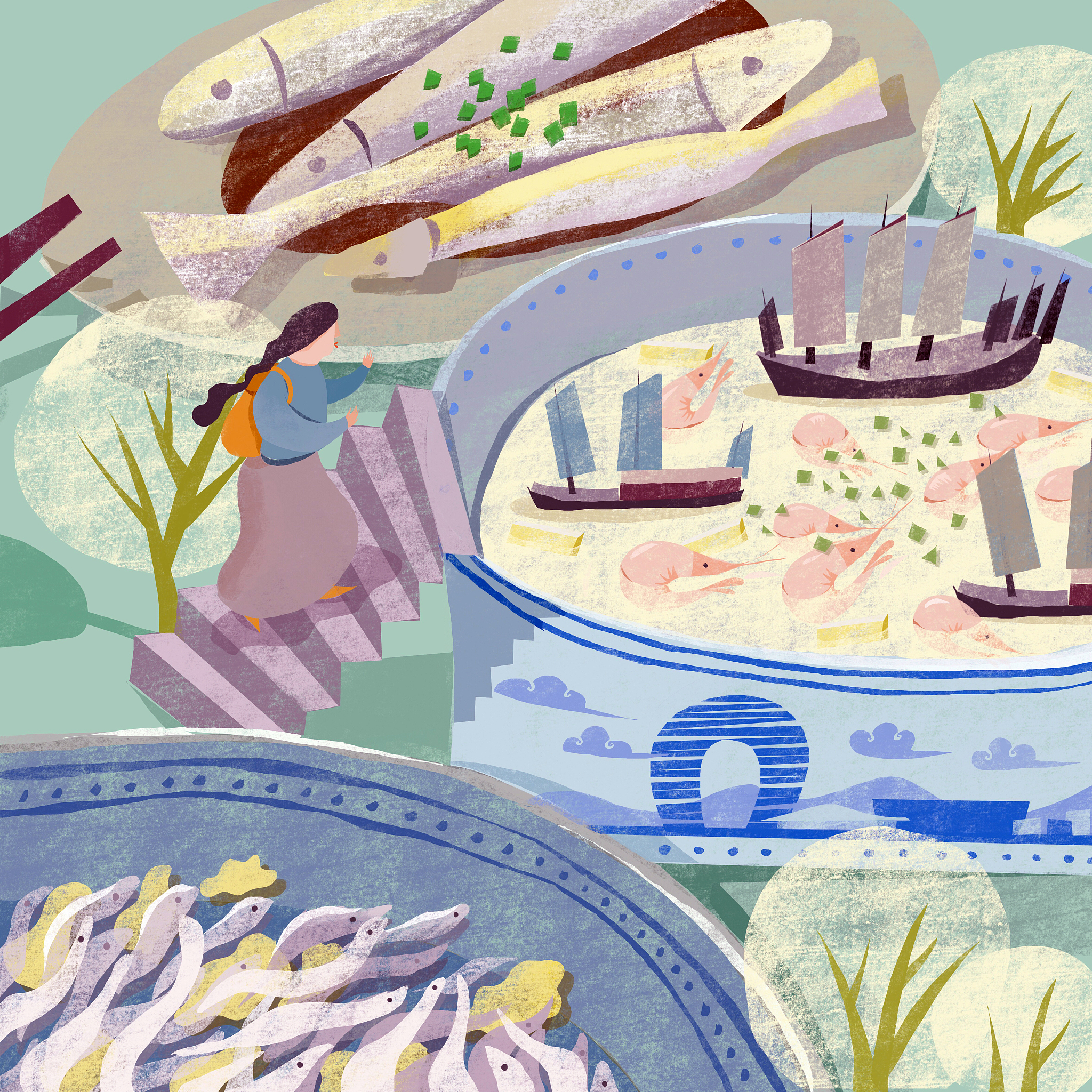 家国情怀与积极进取：插画项目主题灵感