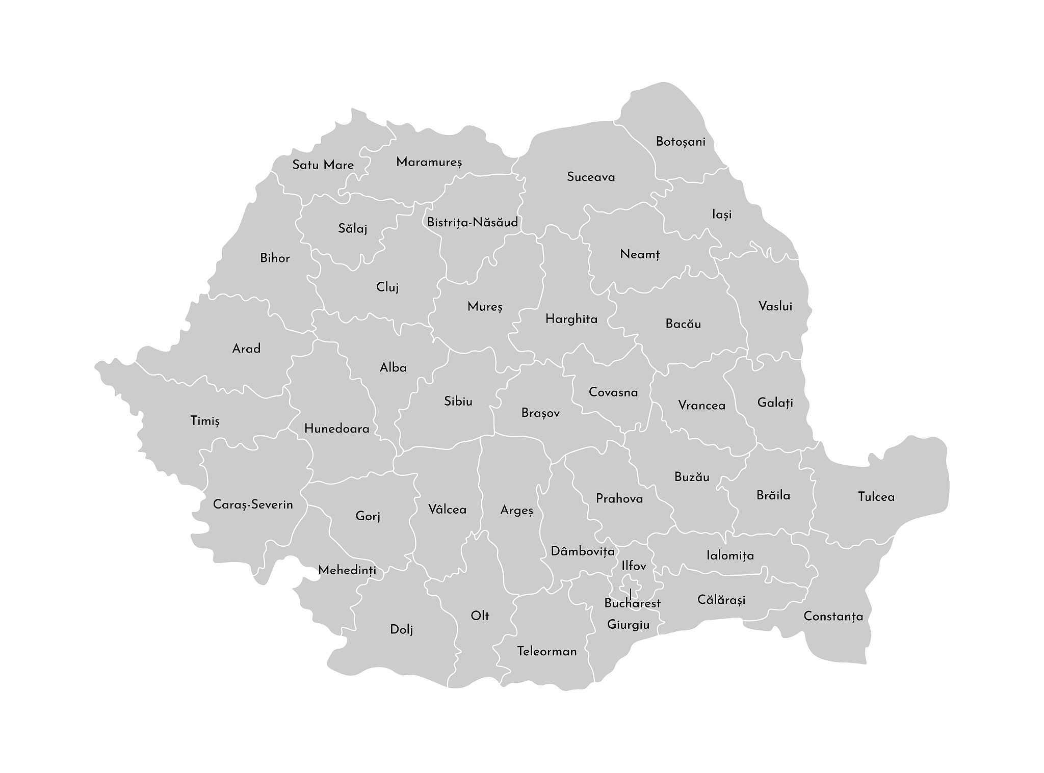 vector isolated illustration of simplified administrative map of
