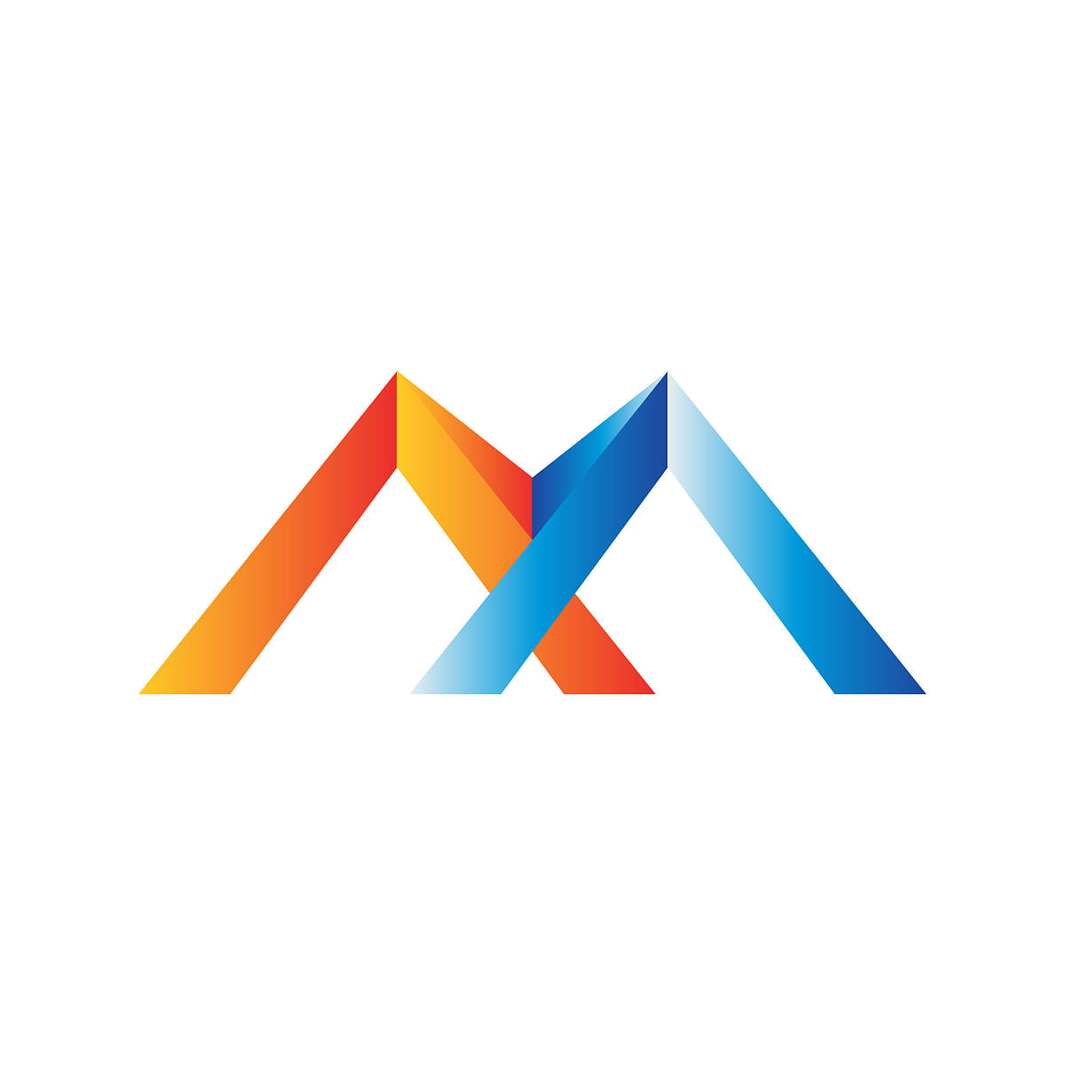 字母m初始logo设计矢量模板