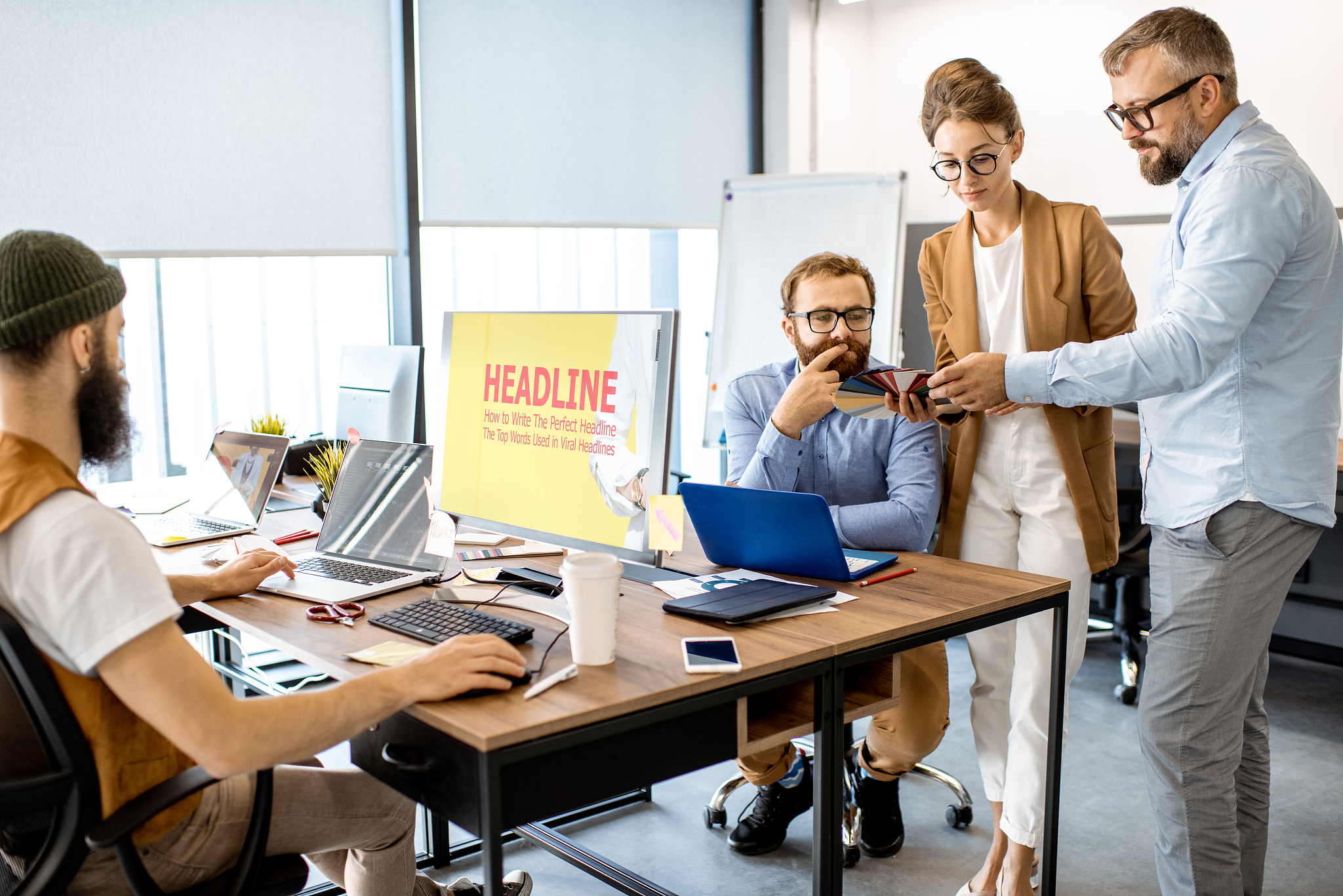 creative people working in the office