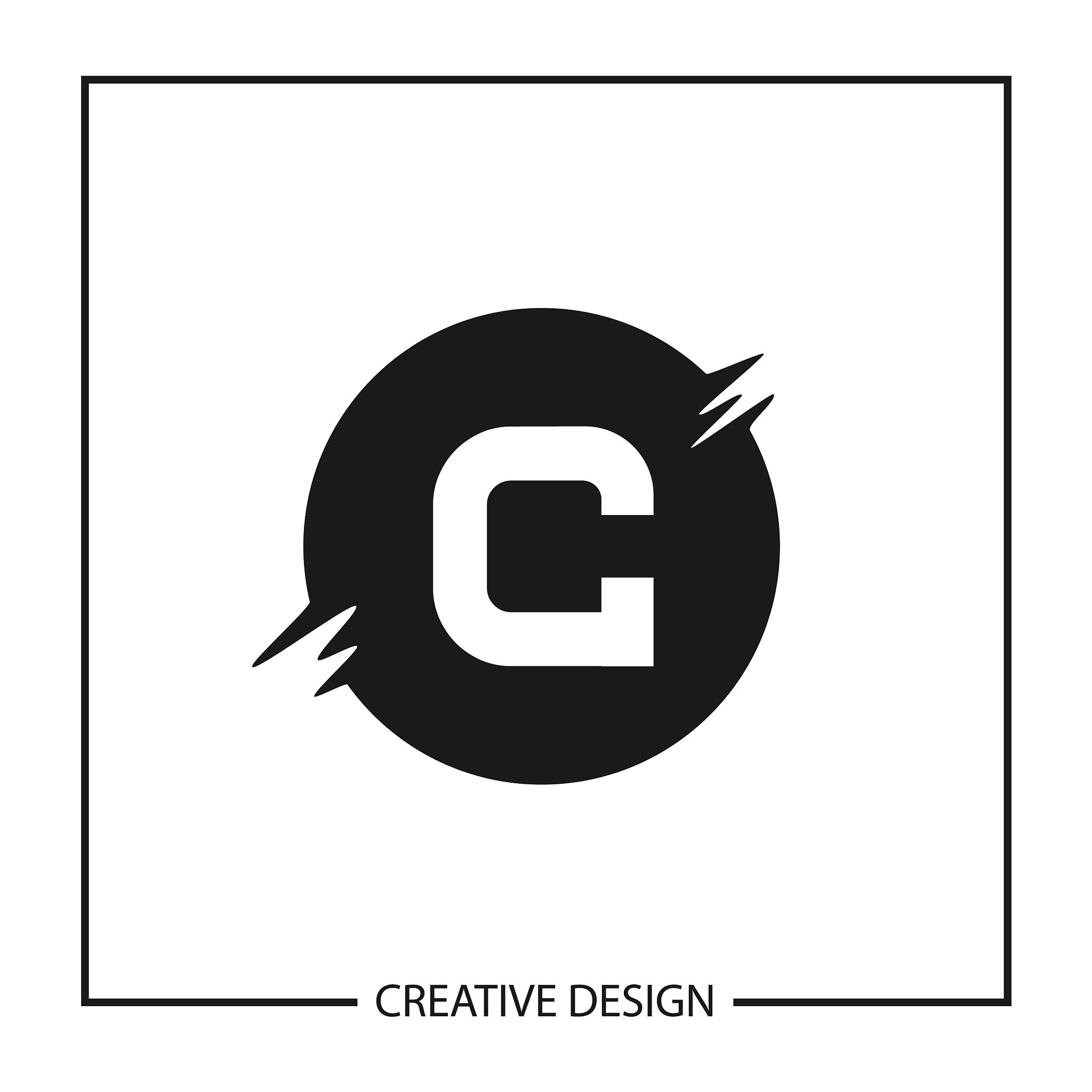 initial letter c logo template design