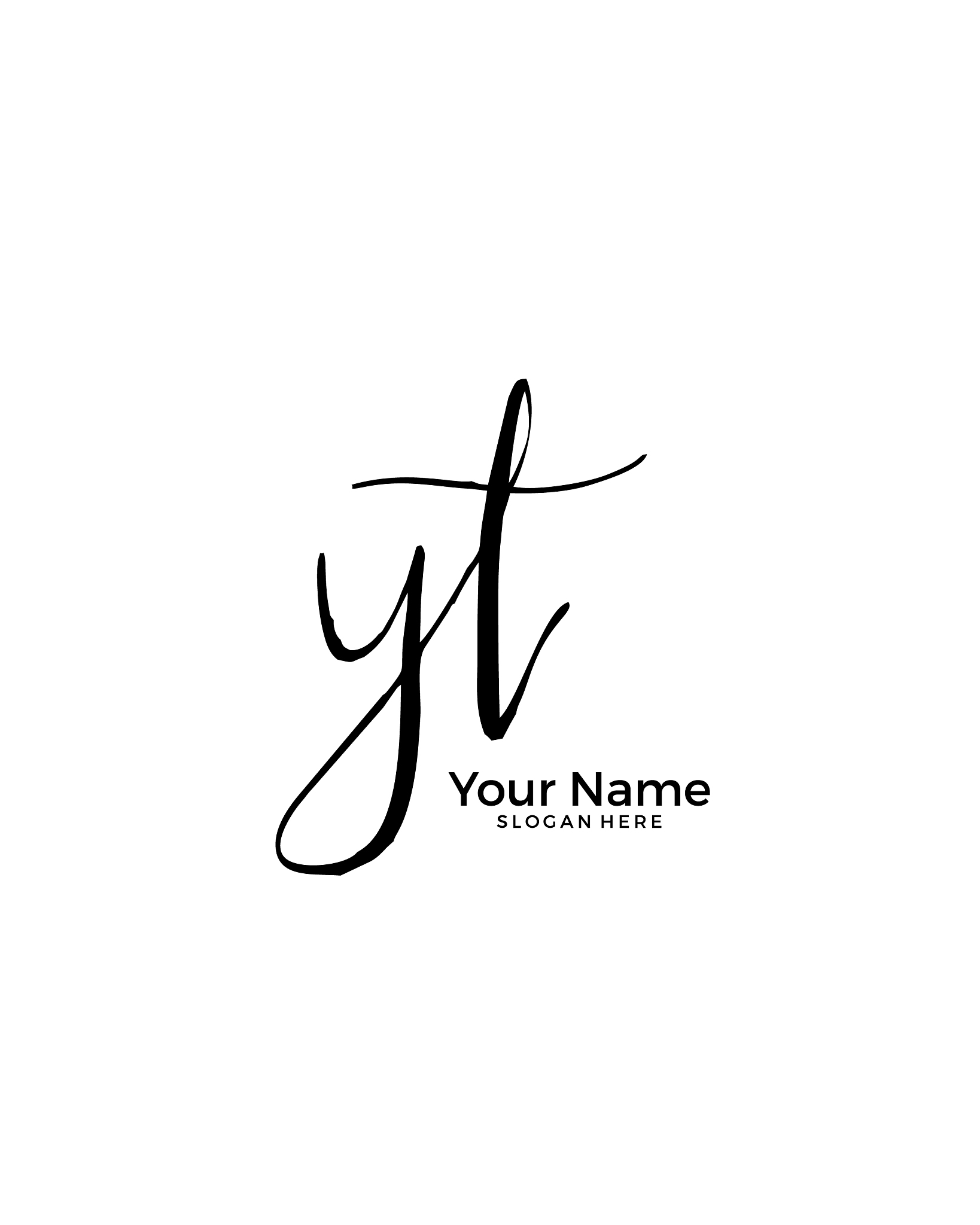 y t yt initial logo signature handwriting