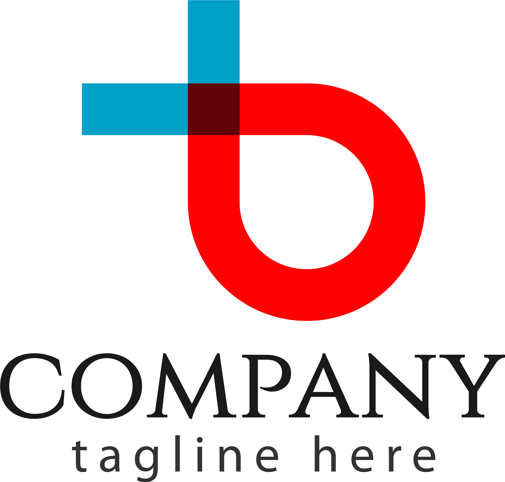 b company logo letter template design