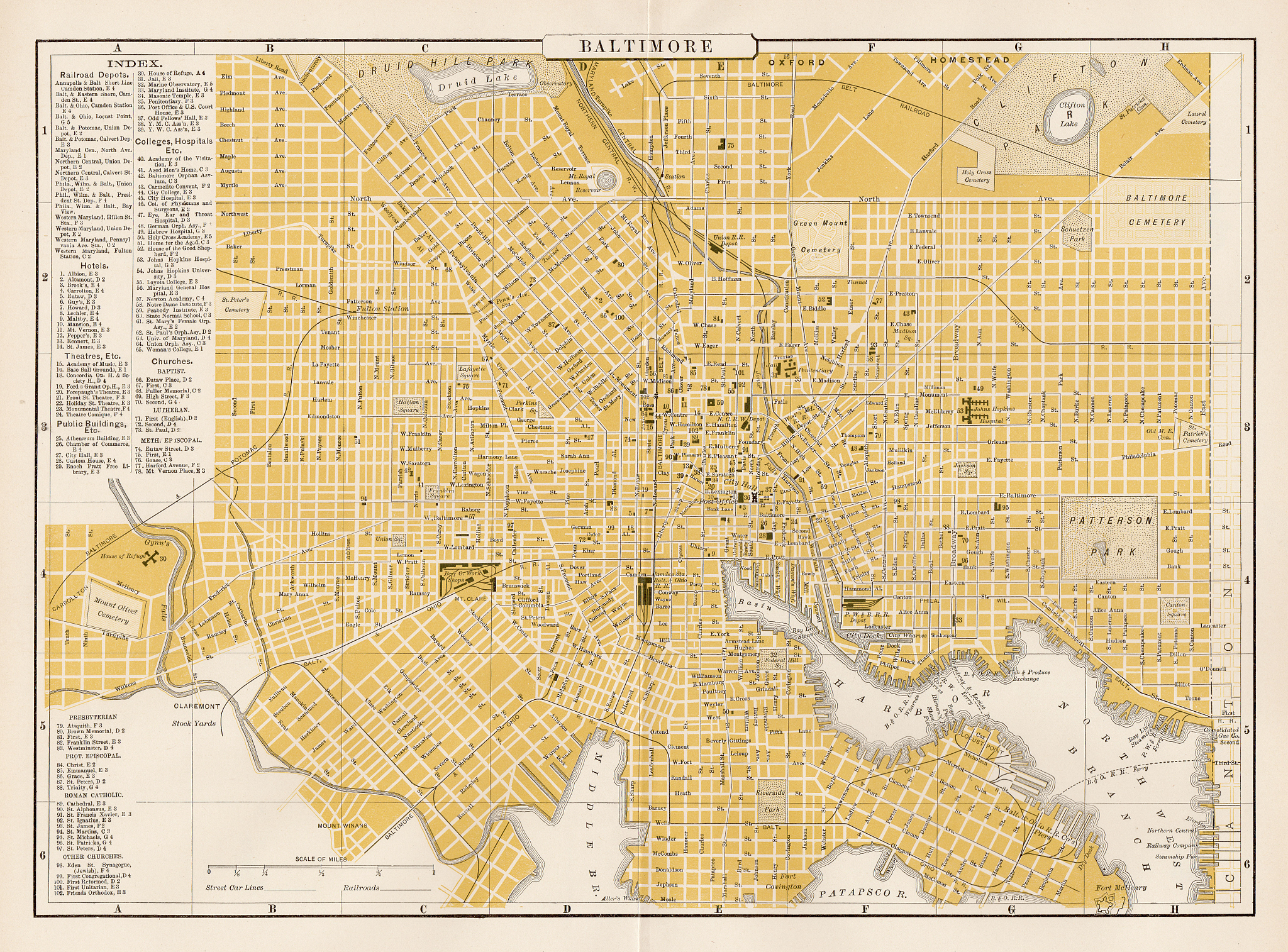 baltimore city map 1893
