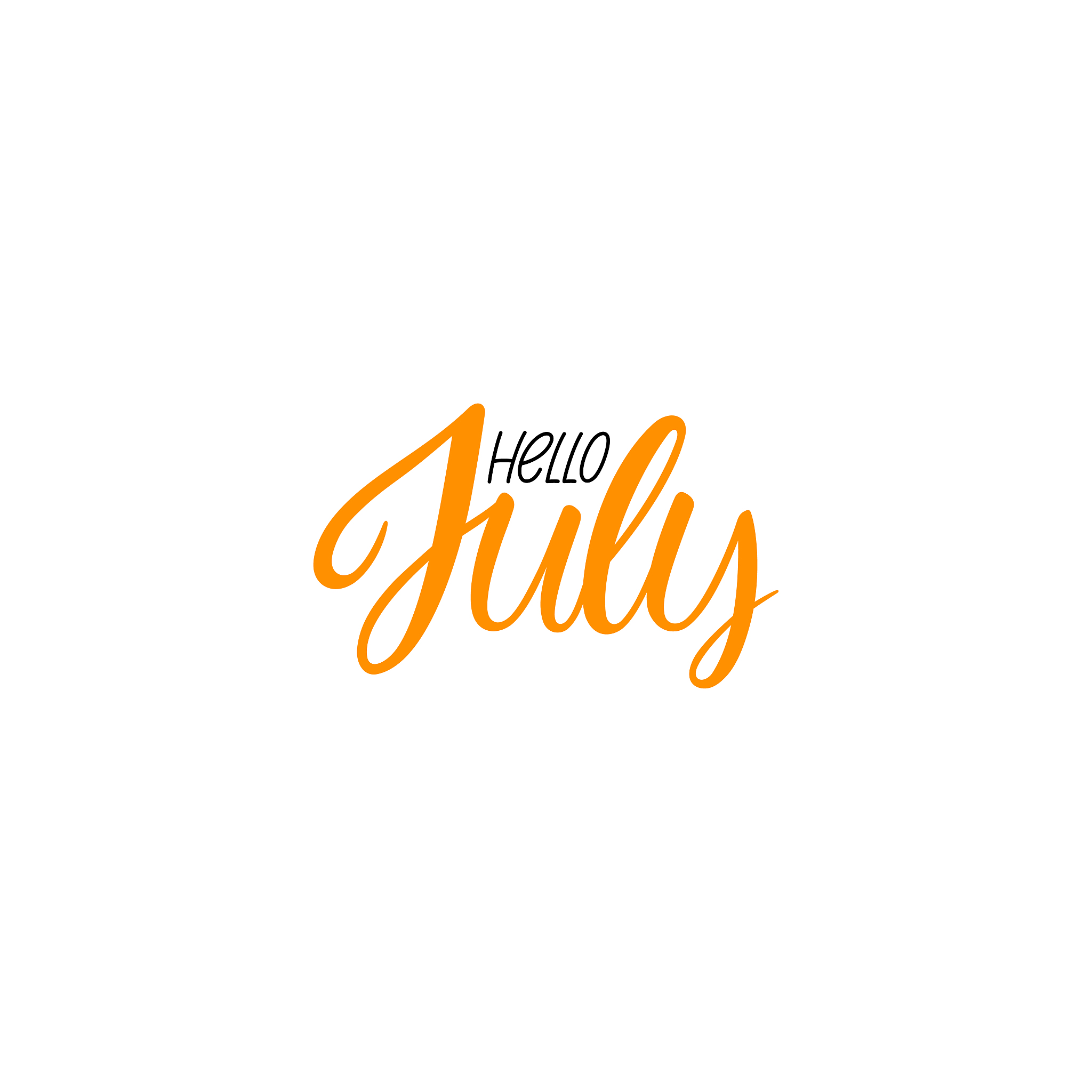 hello july calligraphy