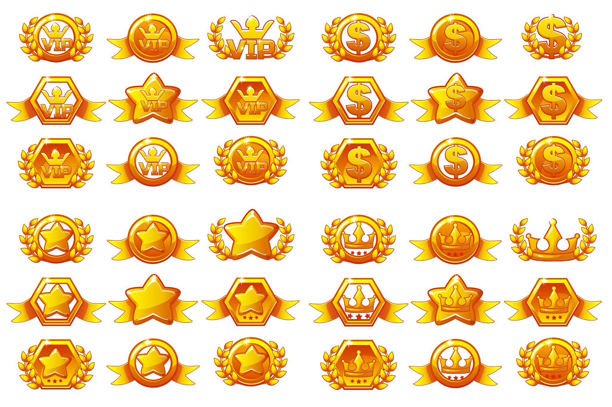 awards large set creating icons for