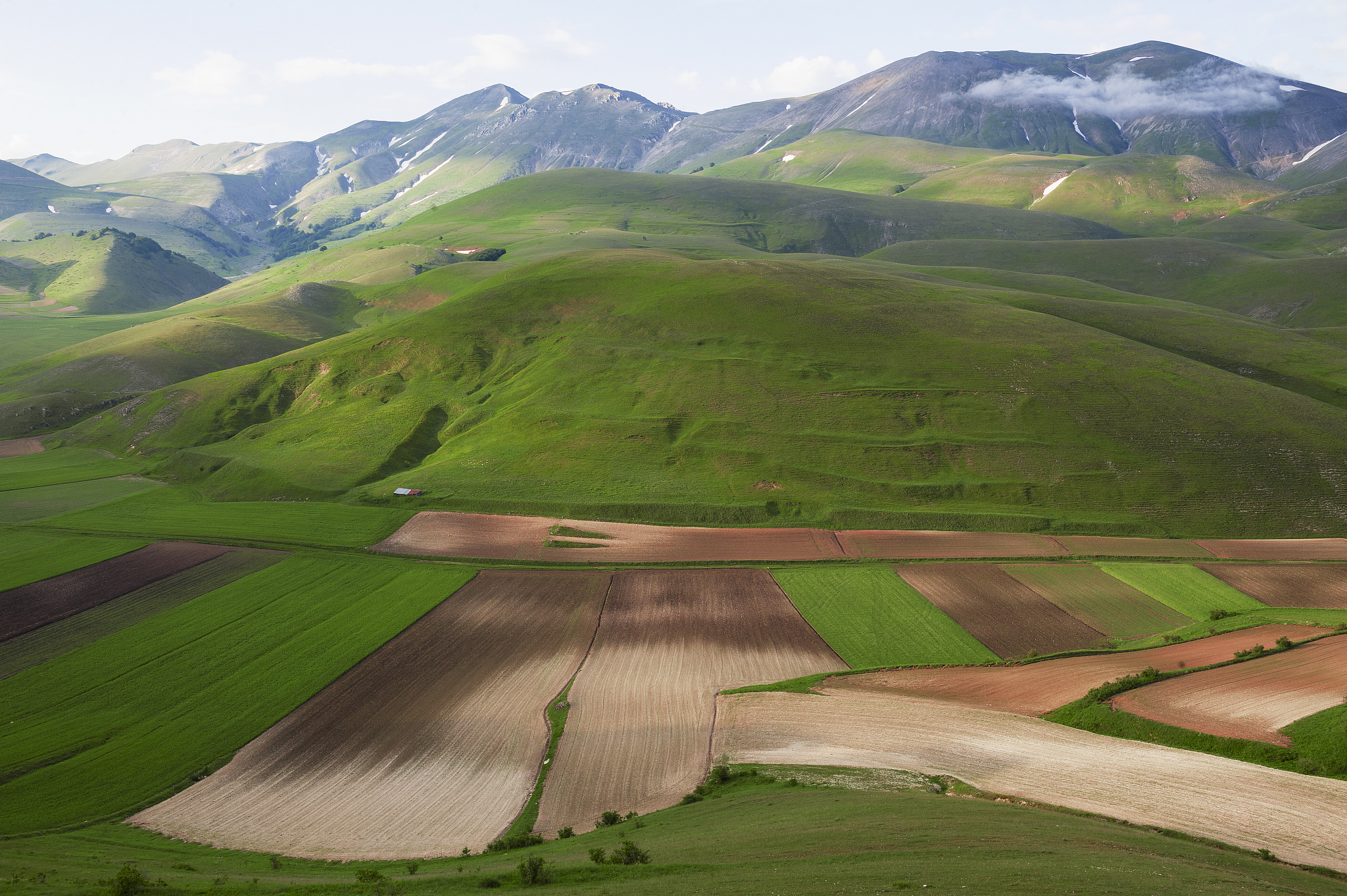 landscape in monti sibillini nationalpark, italy