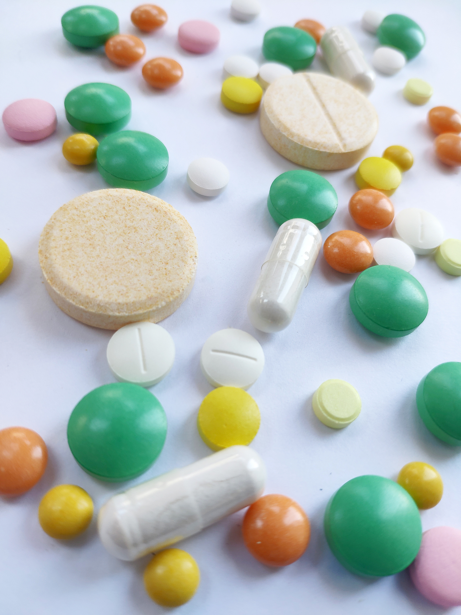 colorful pills, medicine background