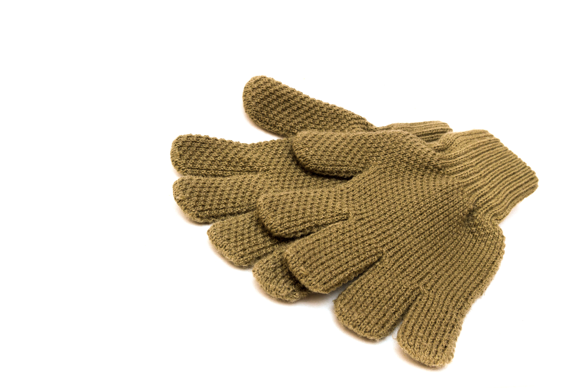 woolen gloves isolated
