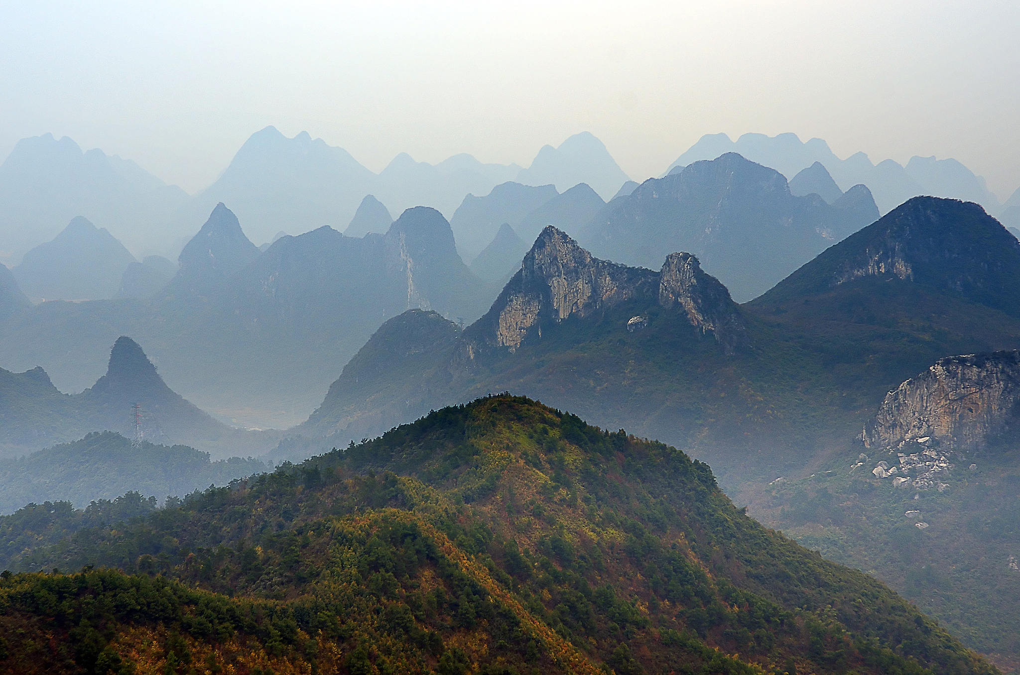 guilin yaoshan mountain, china