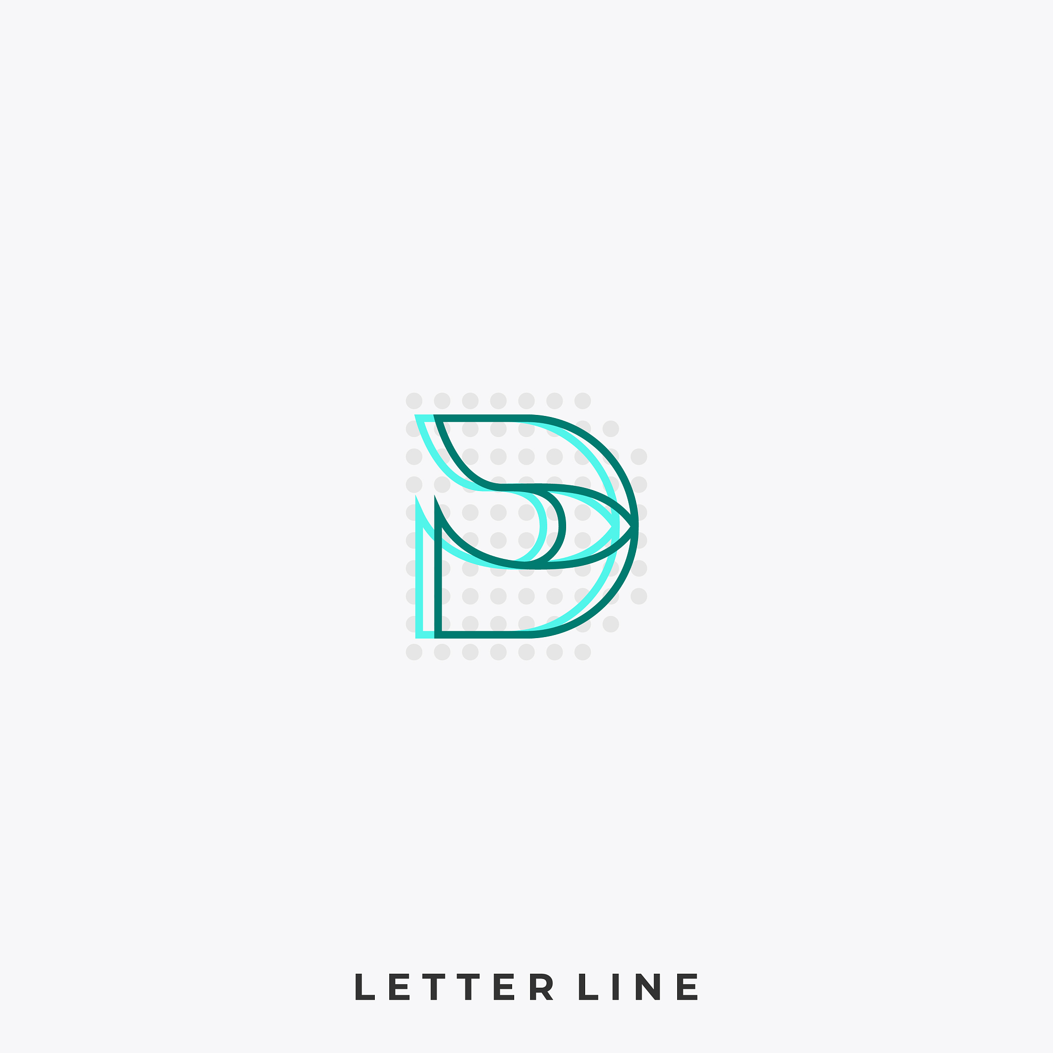 abstract letter design template