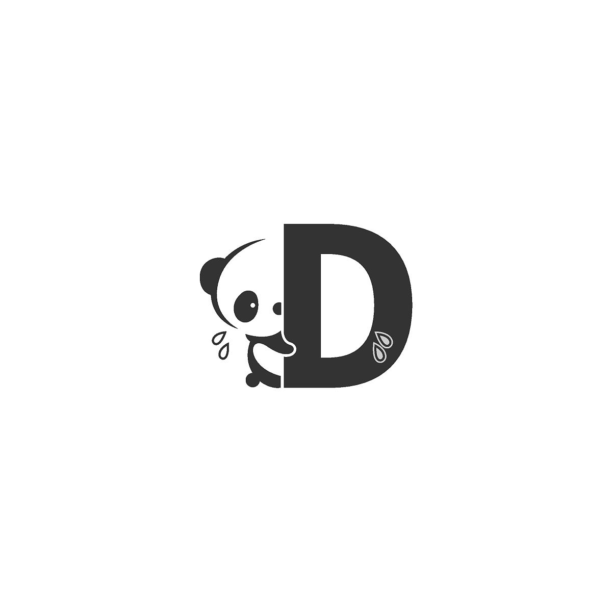 熊猫图标后面的字母d标志插图