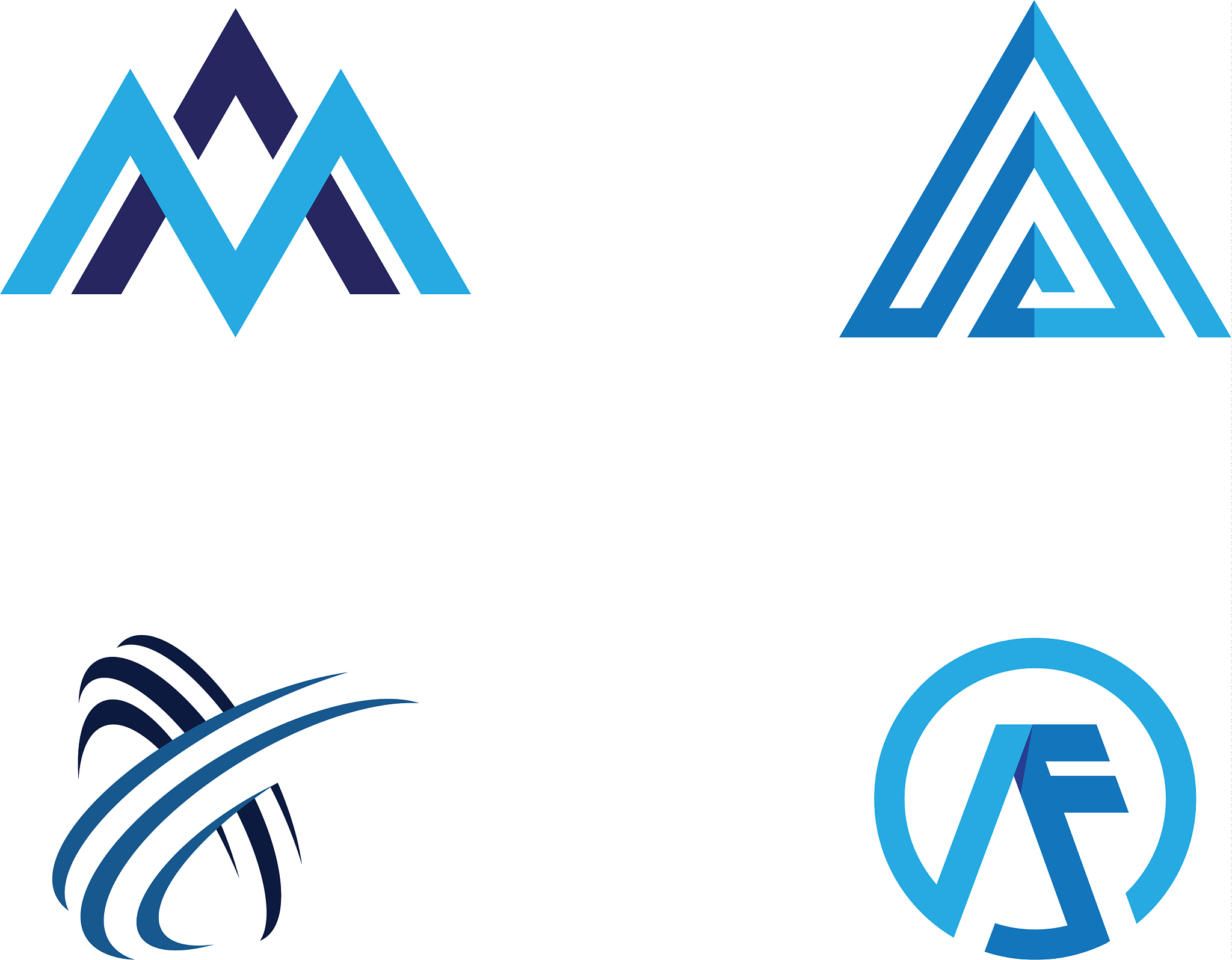 a letter icon logo template