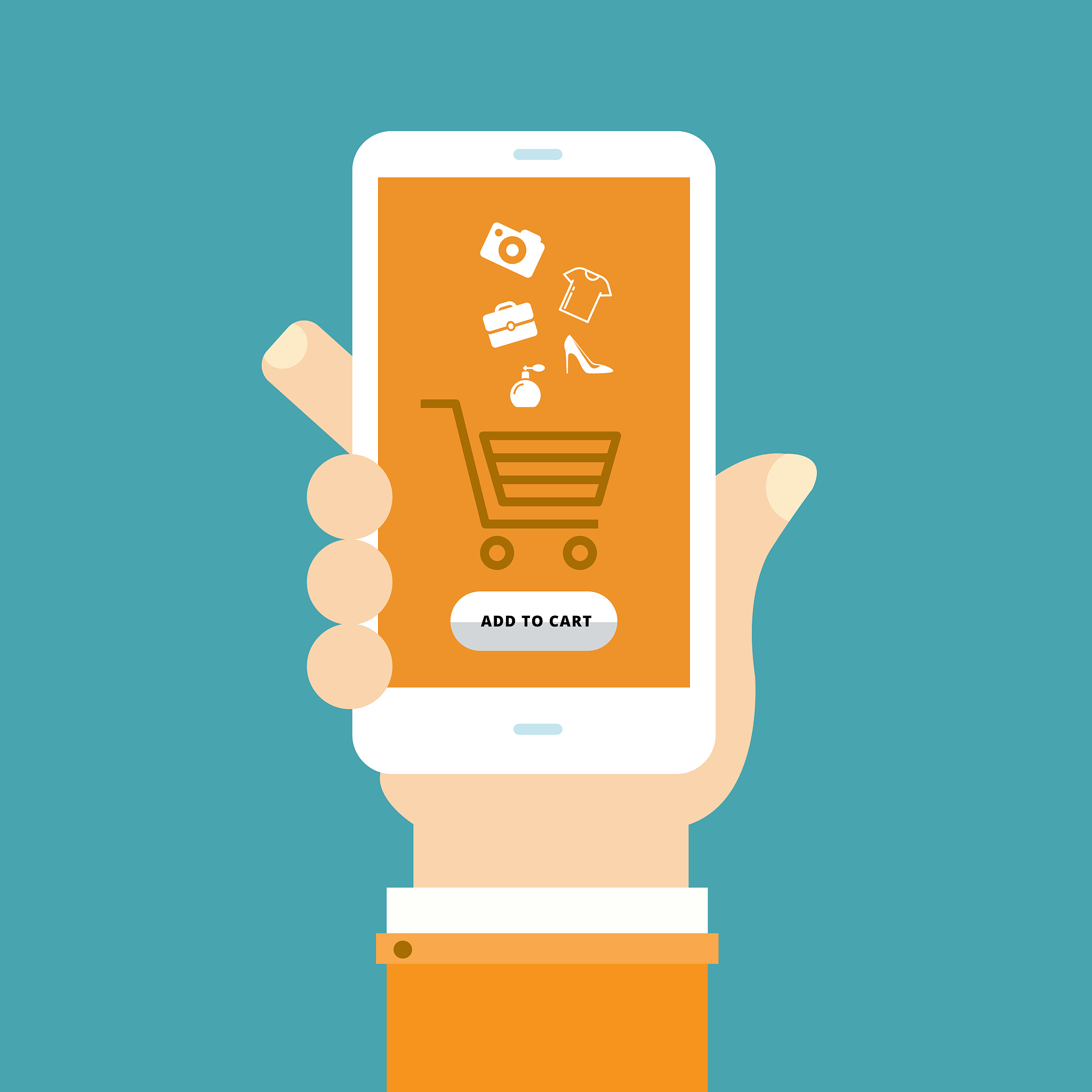 business shopping online on mobile