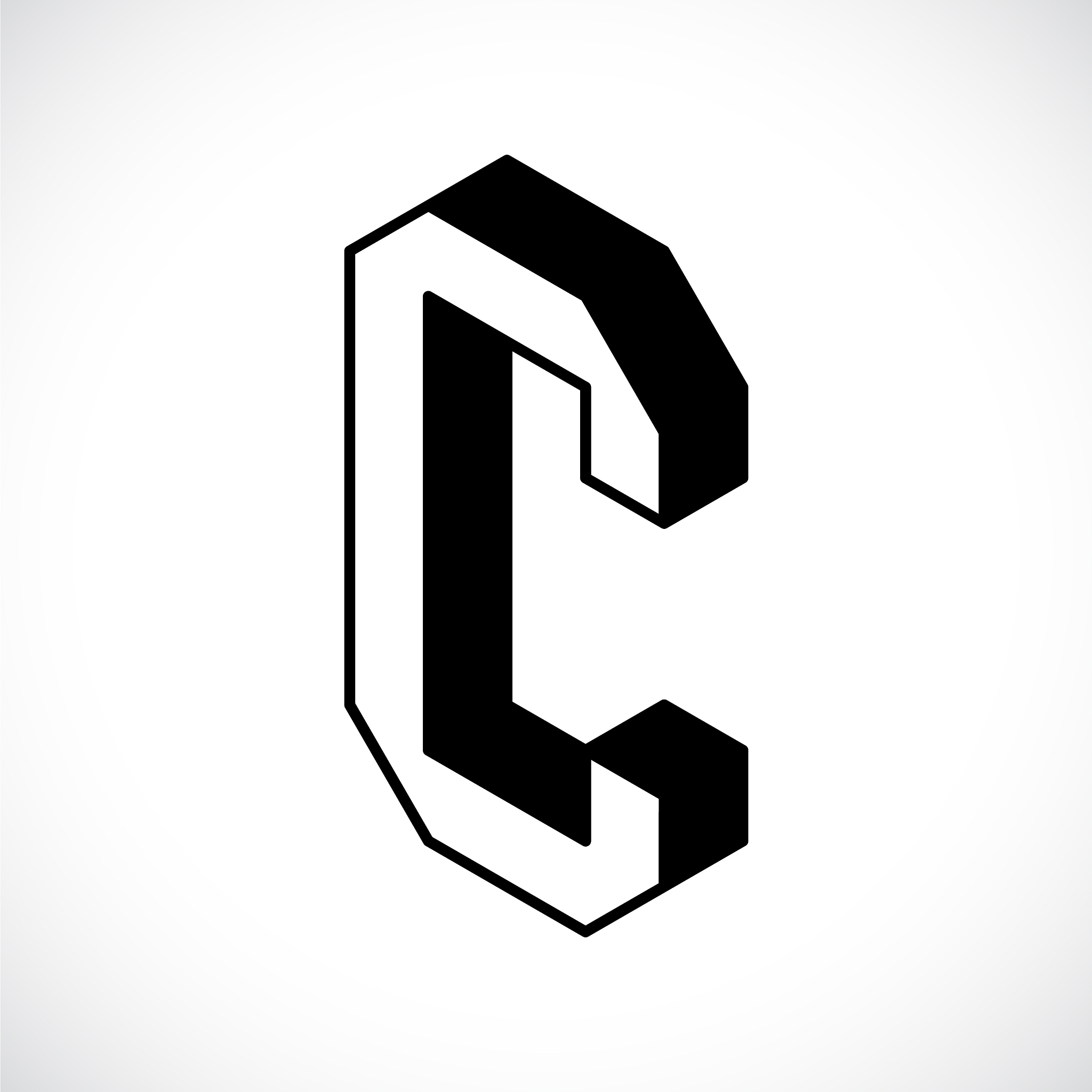 3d letter c logo icon design template element