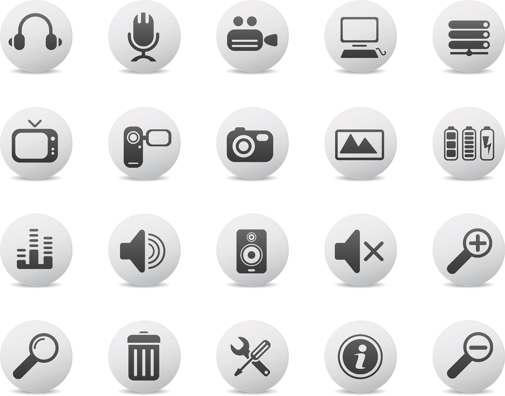 web icons round