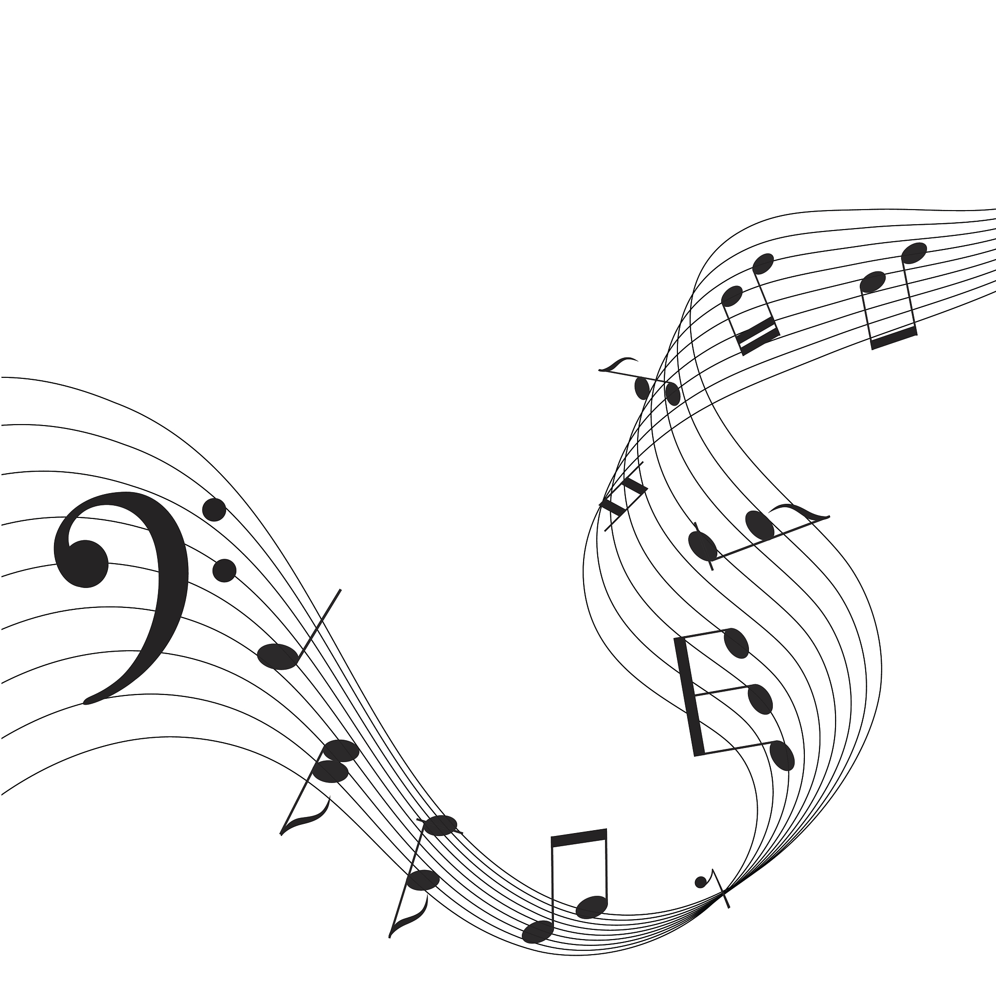 music notes. vector illustration.