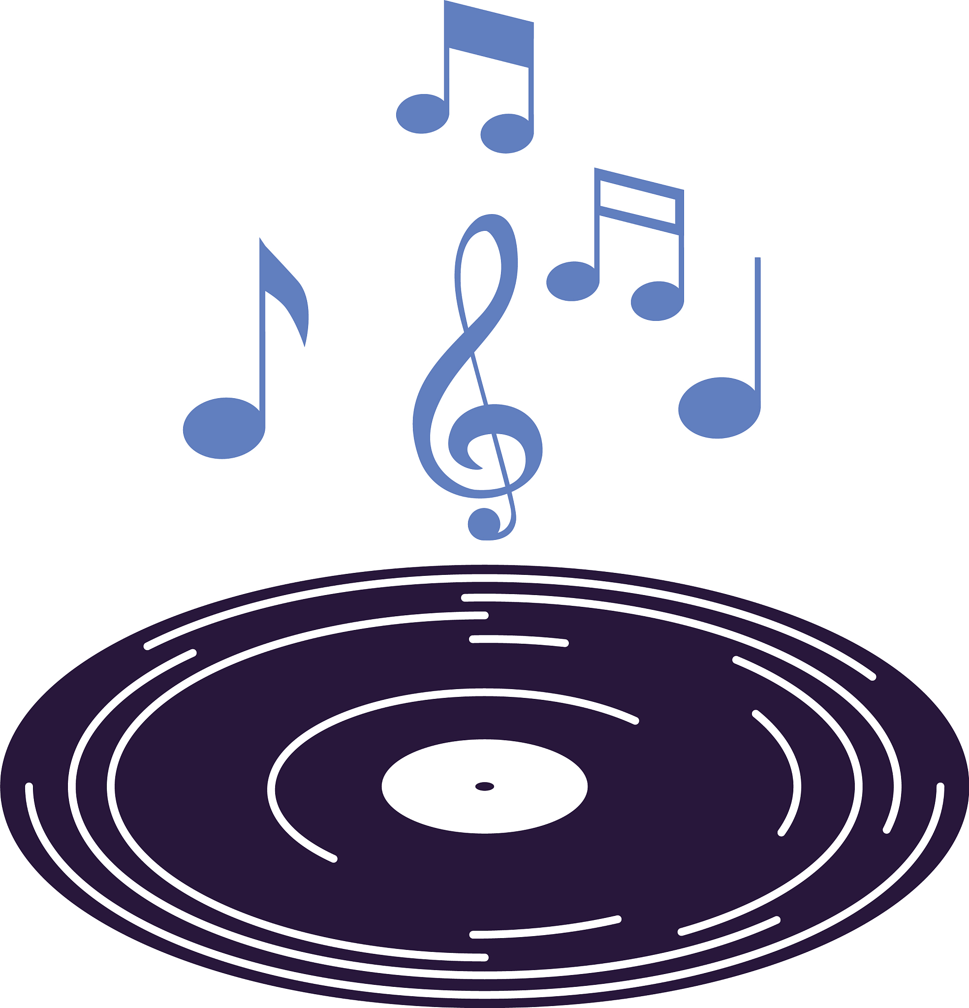music sound flat design style