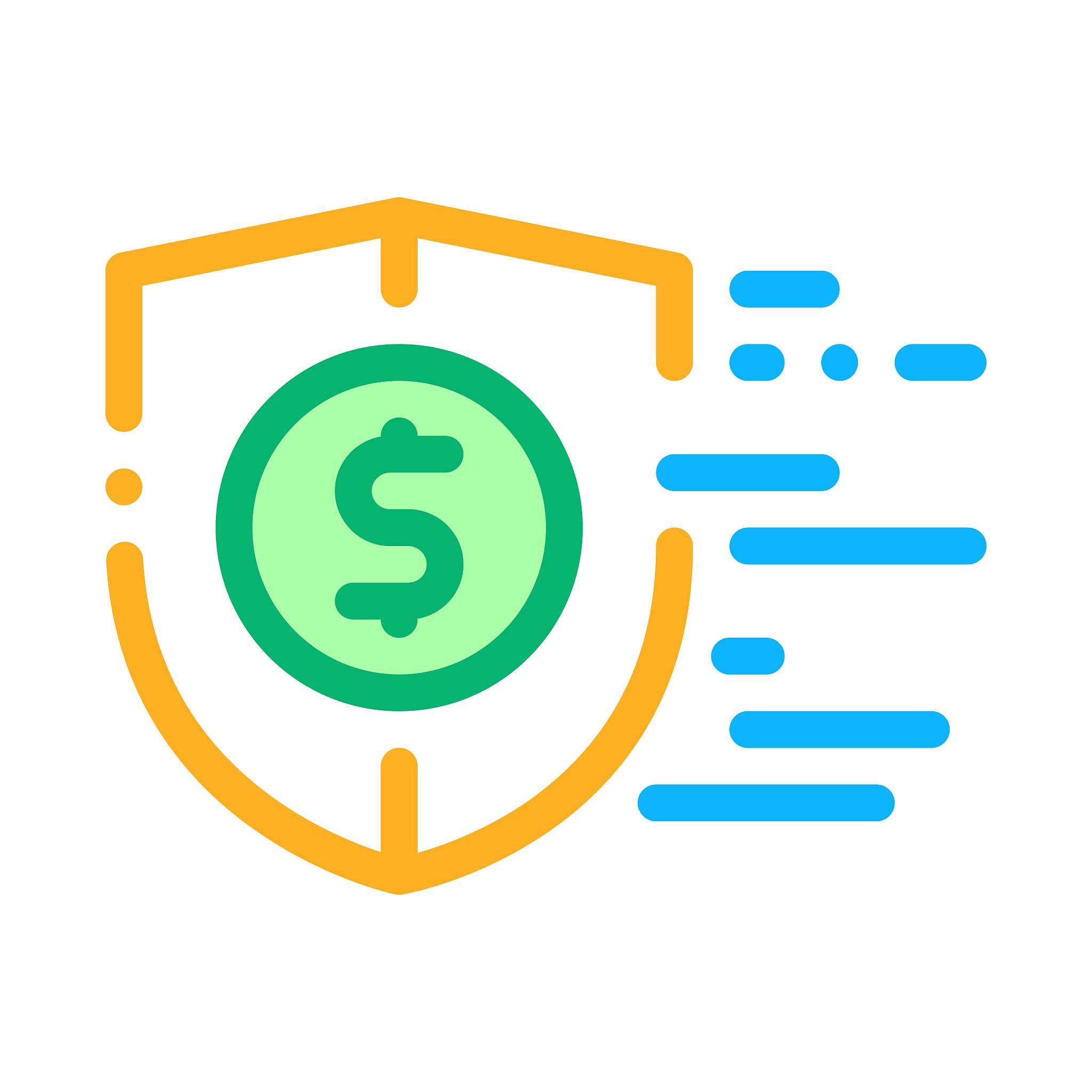 finance protection insurance icon vector outline illustration