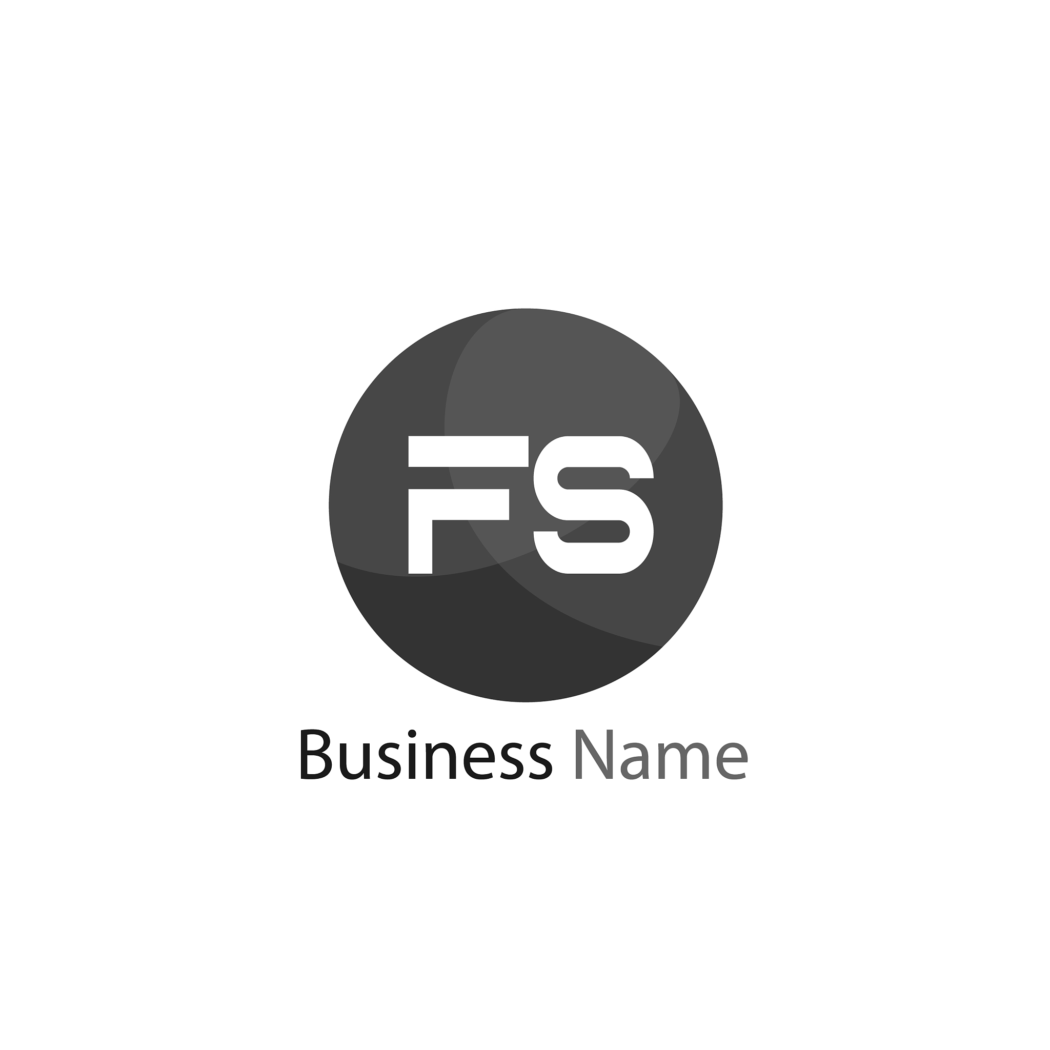 initial letter fs logo template design