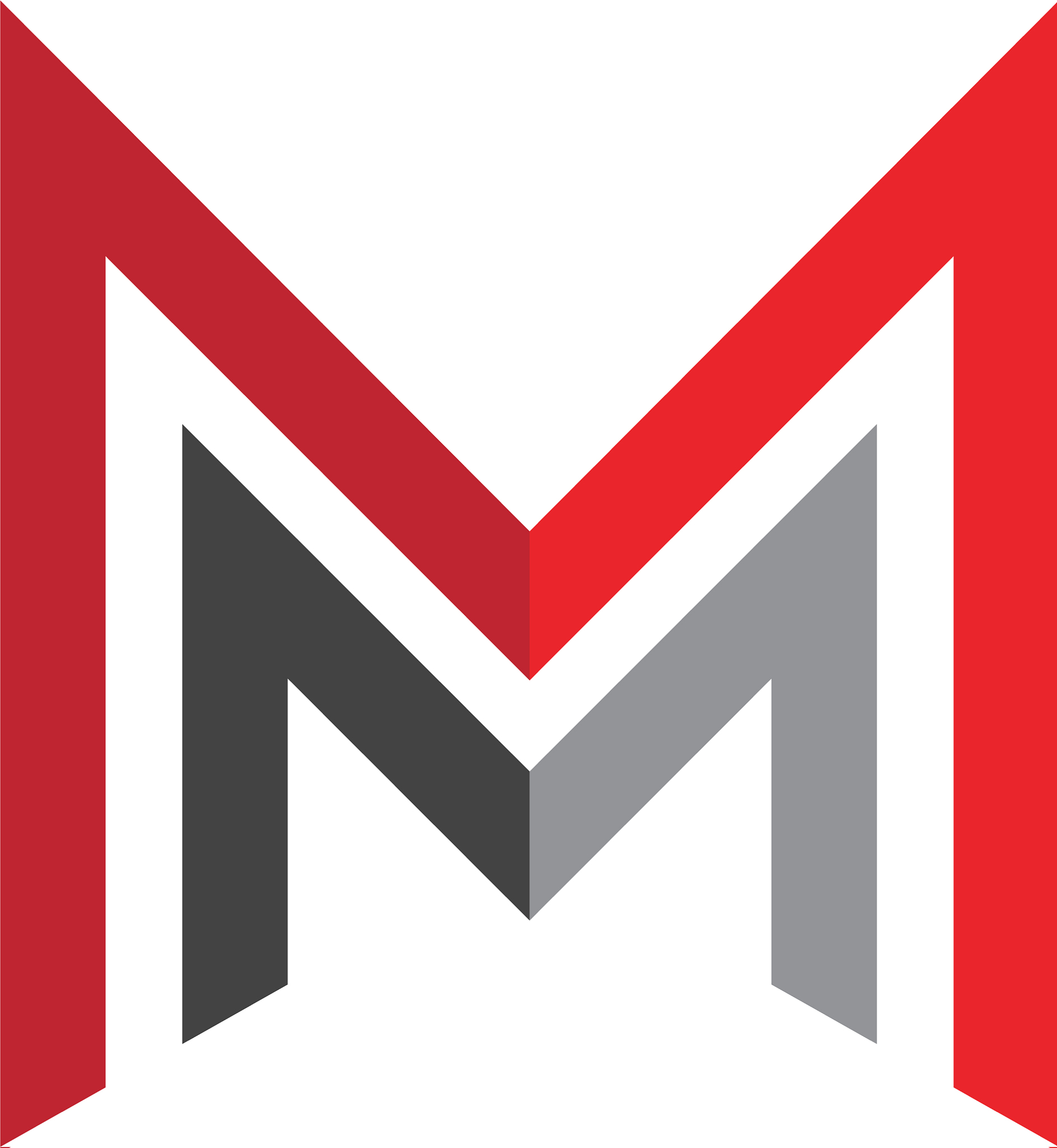 m letter logo template