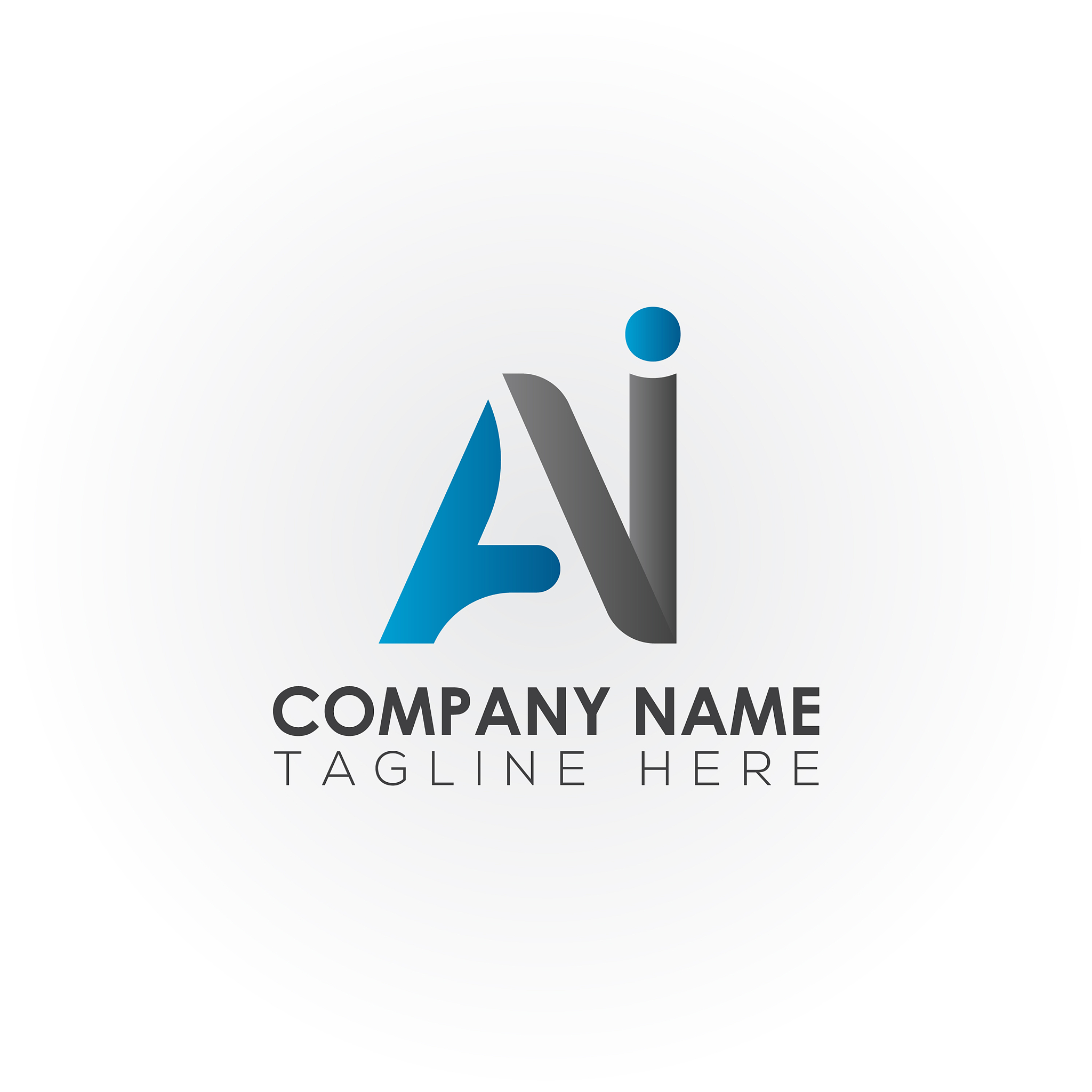 initial ai letter logo with creative modern