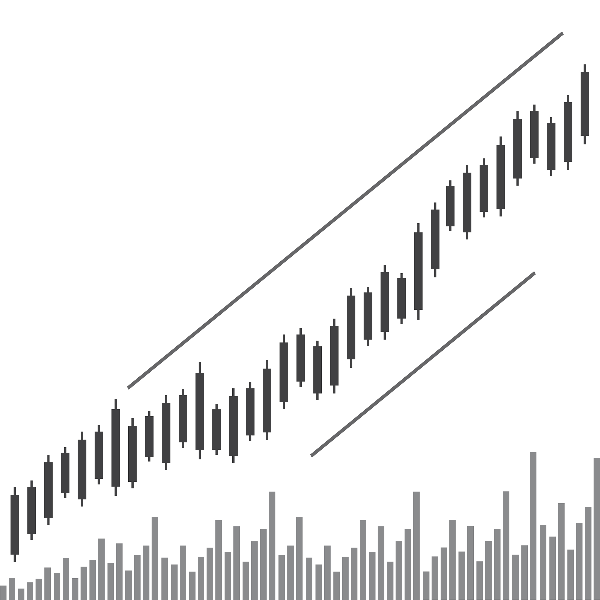 graph chart stock market. trend of graph vector illustration.