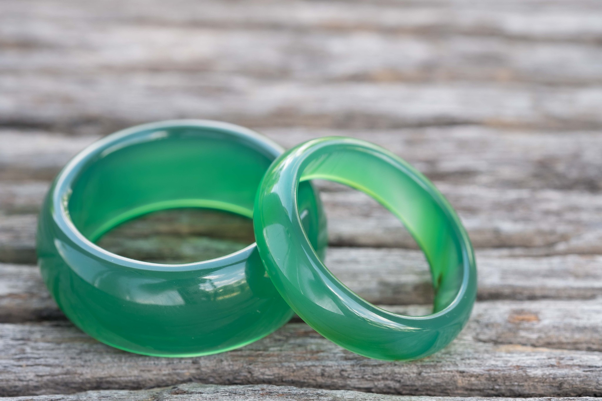 jade ring on wooden, concept of love.