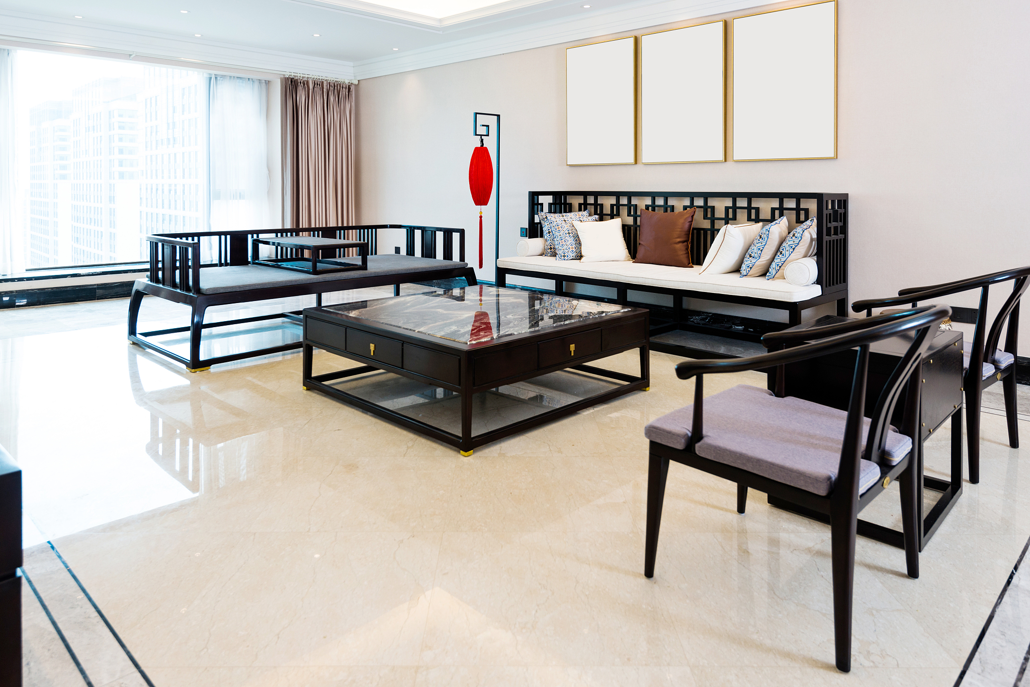 living room in a modern apartment