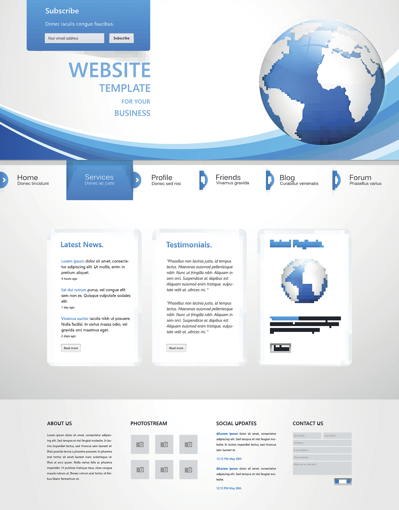 business website template design