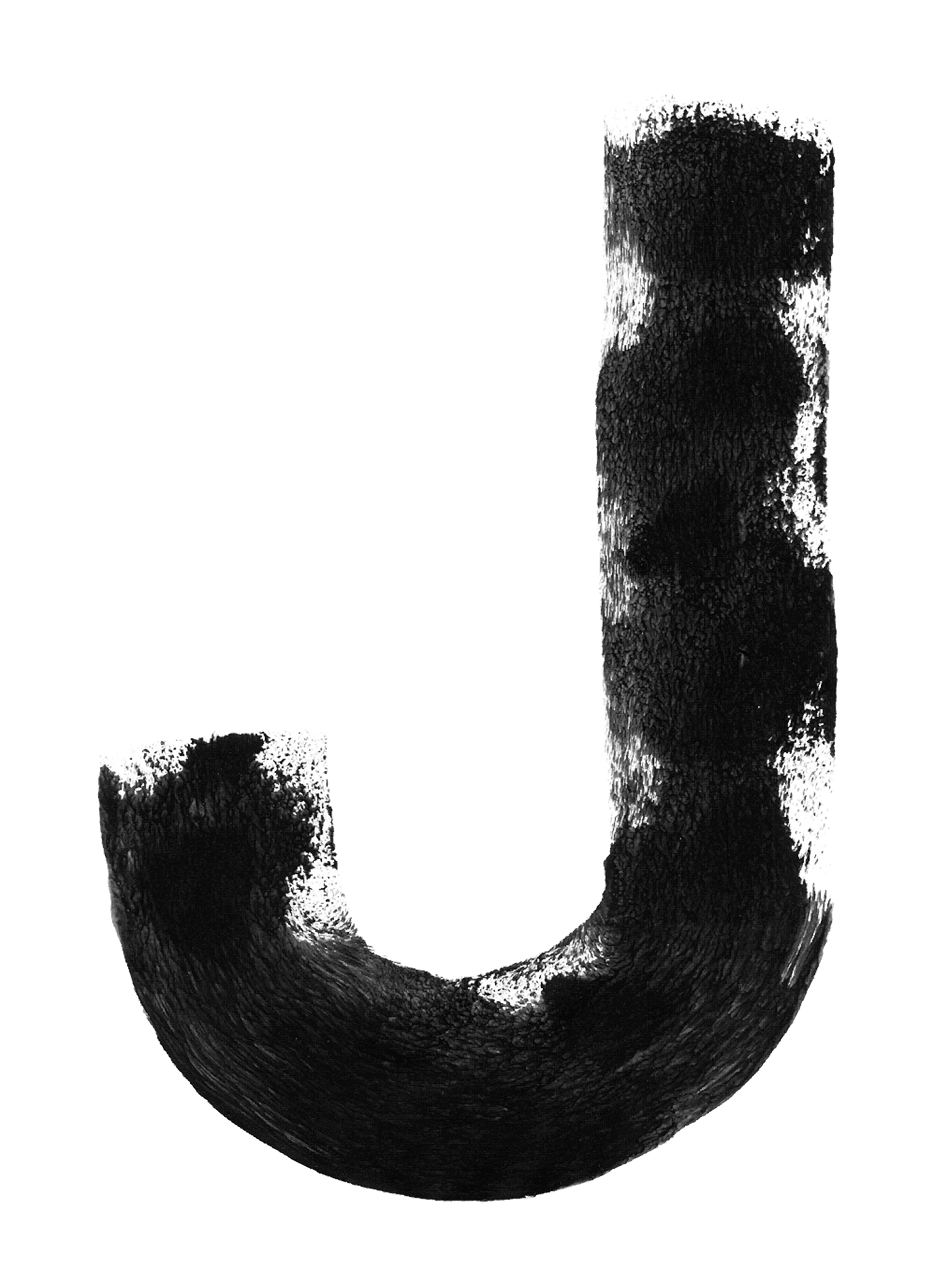 letter j in vector. hand painted graphic element made by paint r