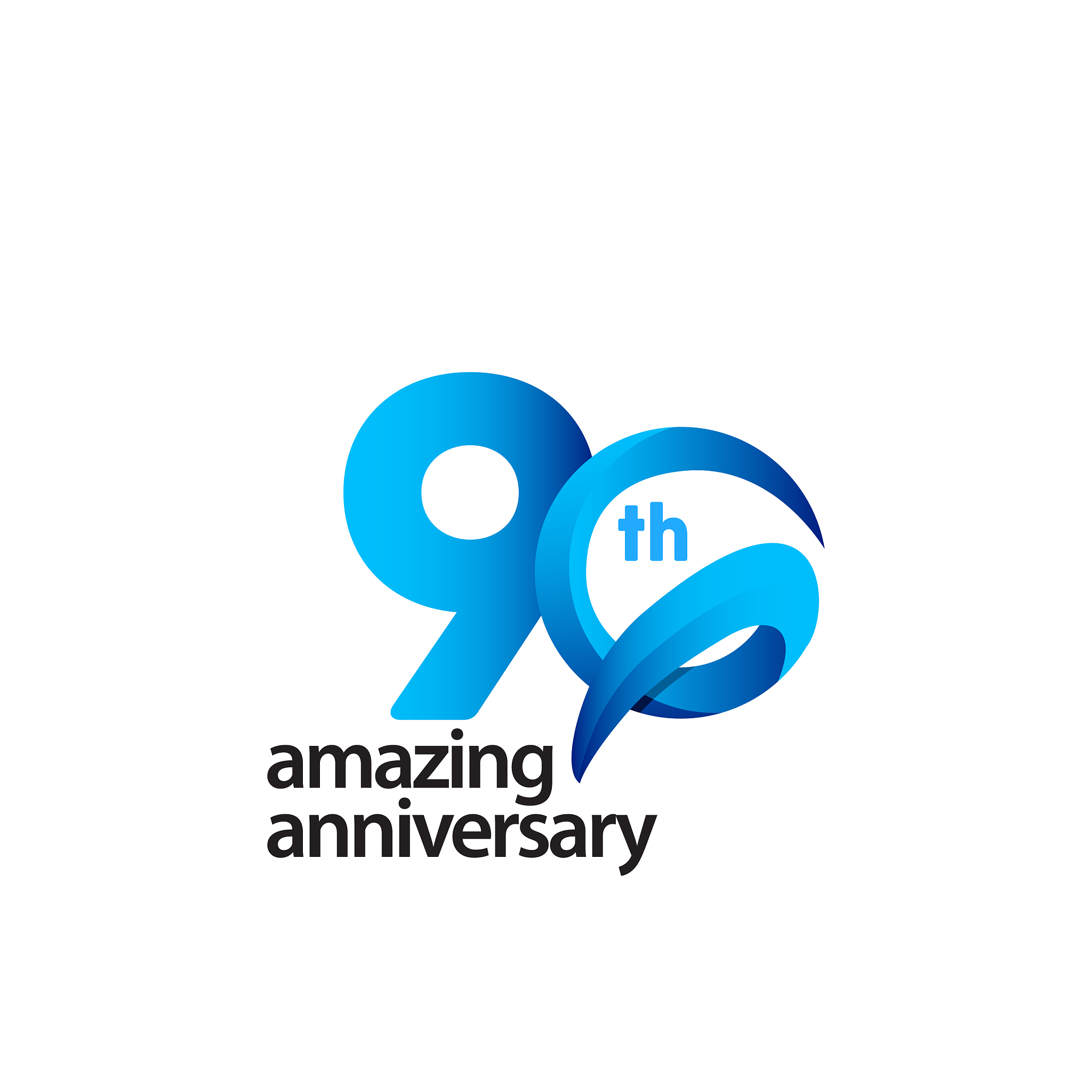 90 years amazing anniversary celebration template